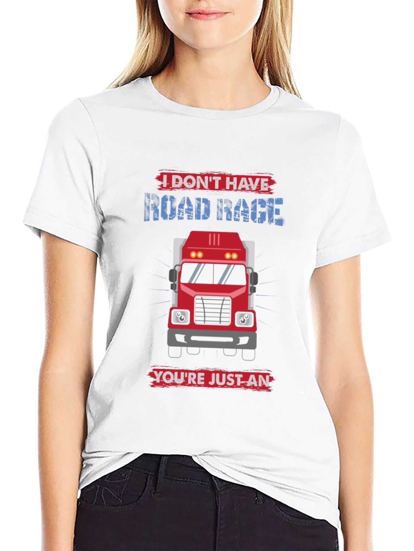 Black I Don't Have Road Rage Trucker T-Shirt view 9