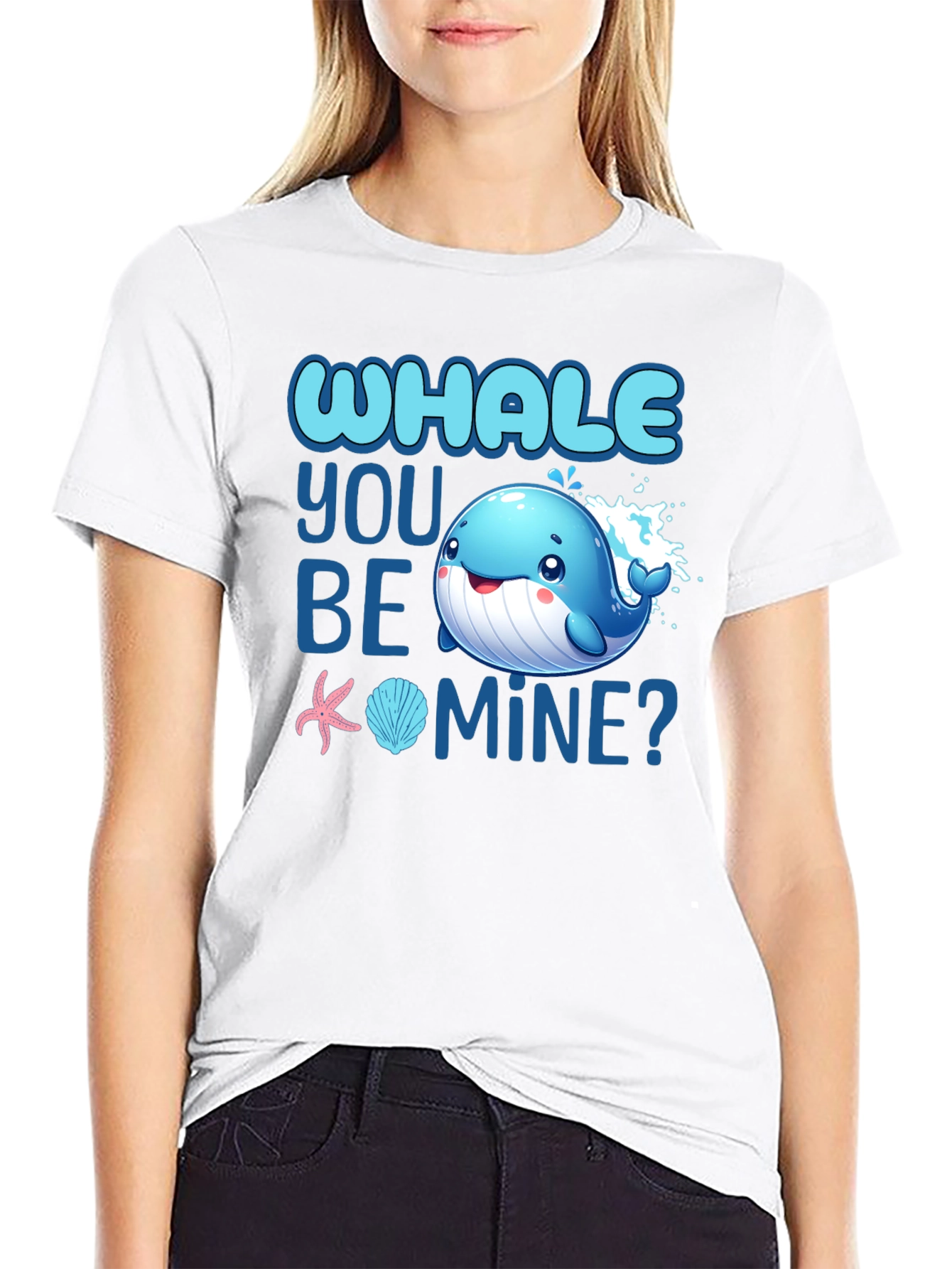 Black Whale You Be Mine? T-Shirt view 9