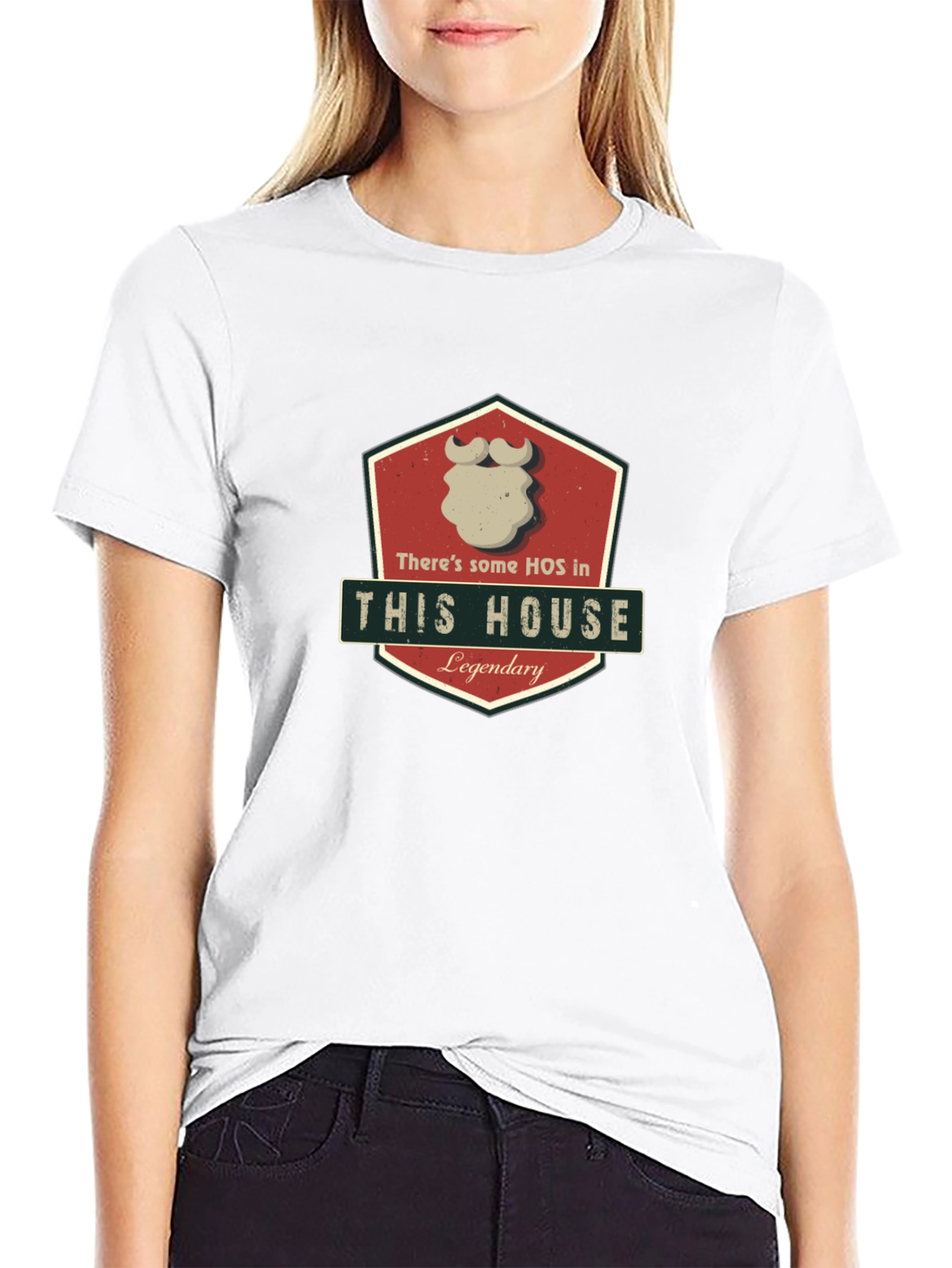 Black There's Some HOS in This House Legendary Graphic T-Shirt view 9