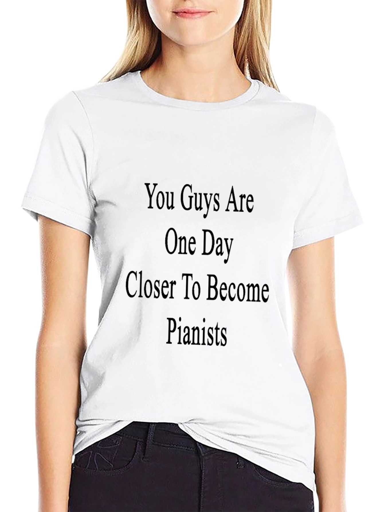 Black Pianist Motivation Black T-Shirt view 9