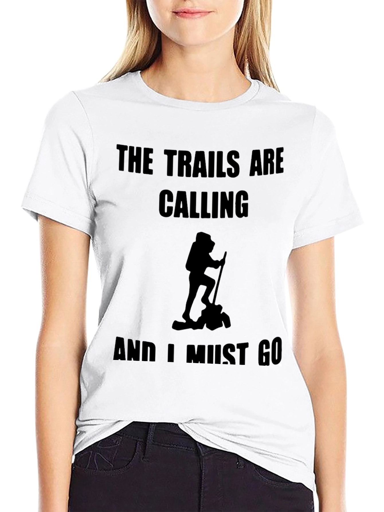 Black The Trails are Calling Black T-Shirt view 9