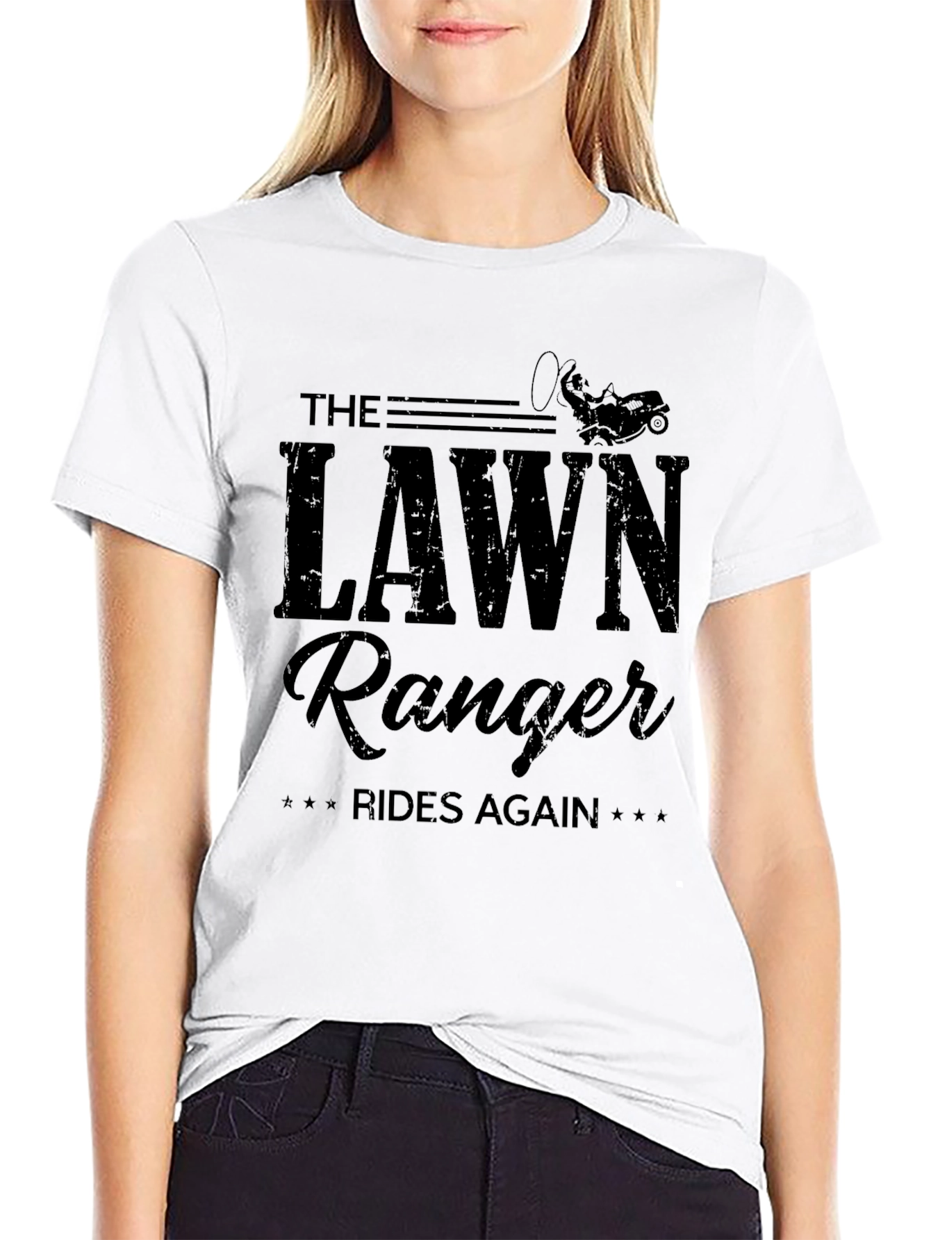 Black The Lawn Ranger Rides Again - Graphic T-Shirt view 9