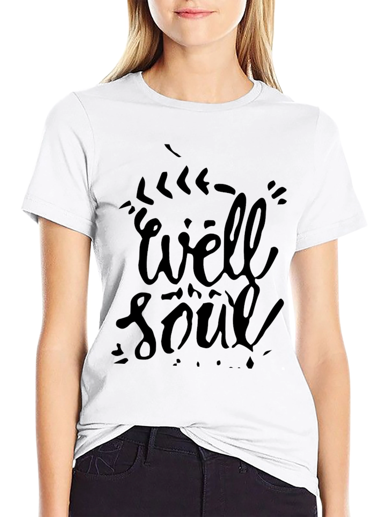 Black Well Soul Black Graphic T-Shirt view 9