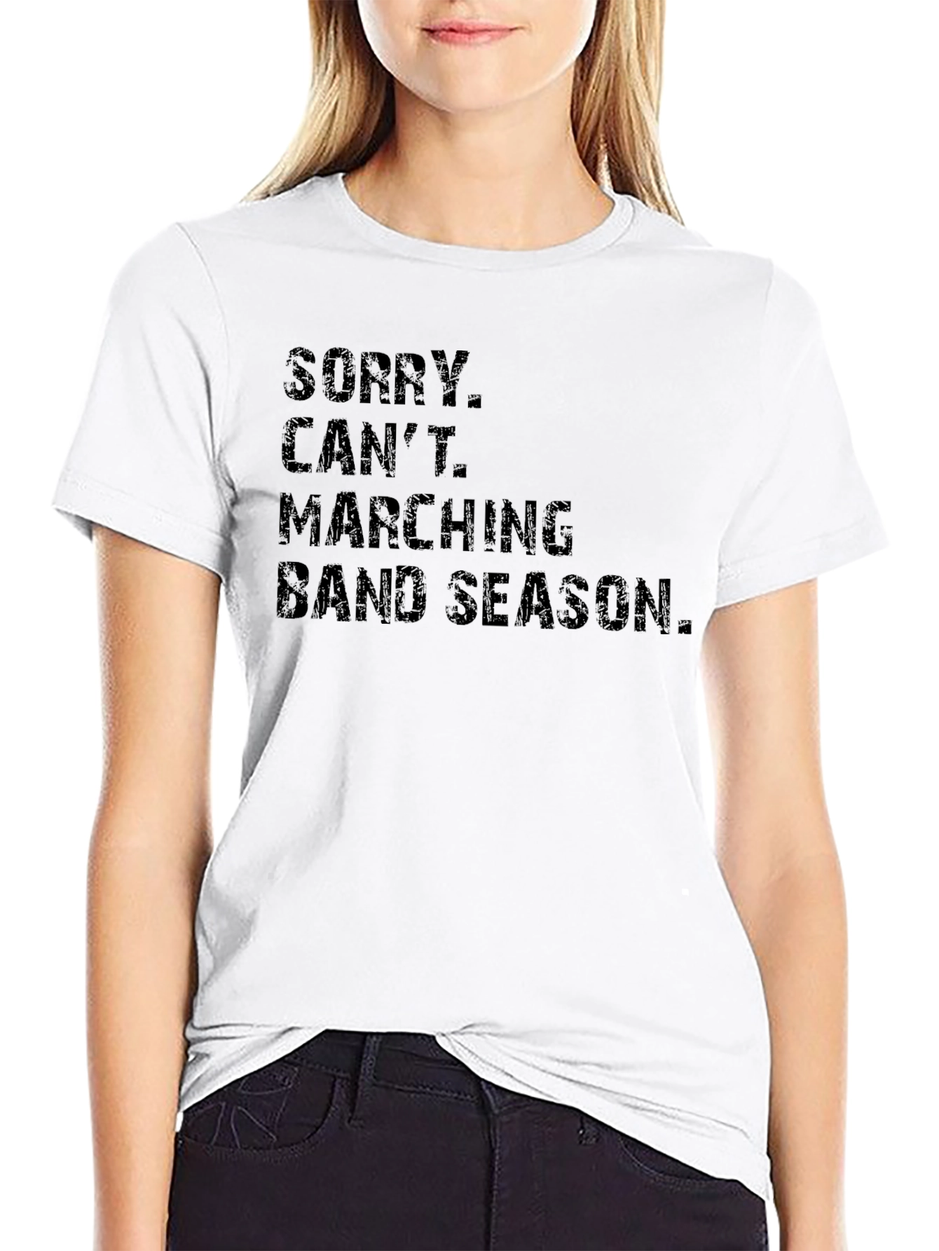 Black Marching Band Season T-Shirt Funny Tee view 9