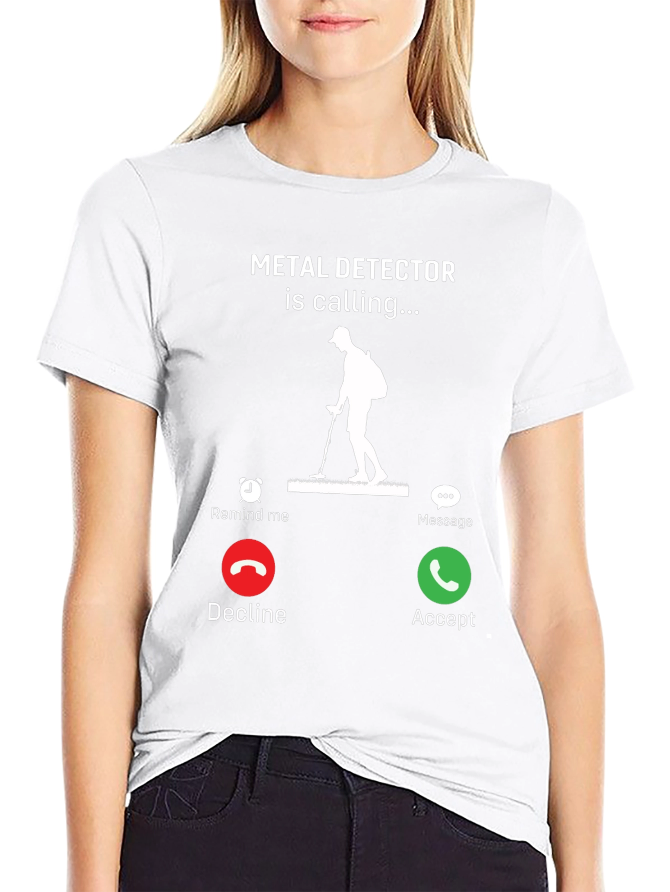 Black Metal Detector is Calling Funny T-Shirt view 9