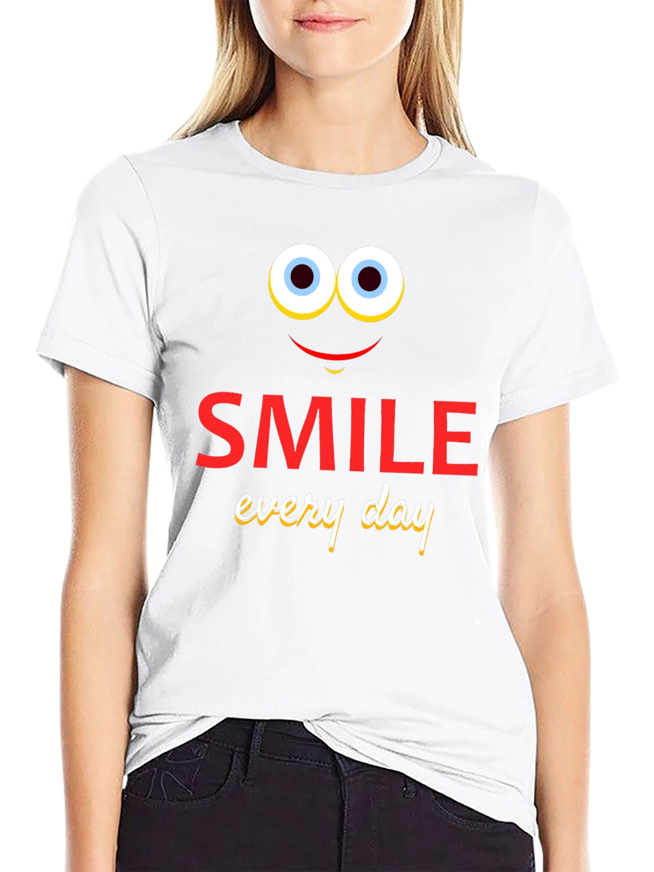 Black Smile Every Day T-Shirt - Fun Graphic Tee view 9
