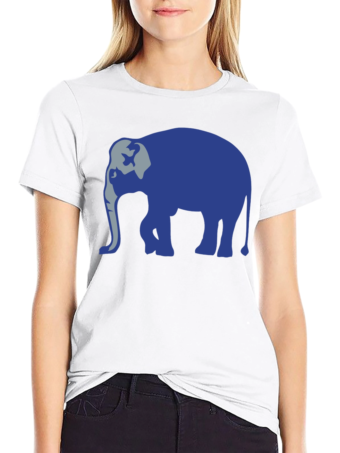 Black Elephant Graphic Tee - Cool Animal Design view 9