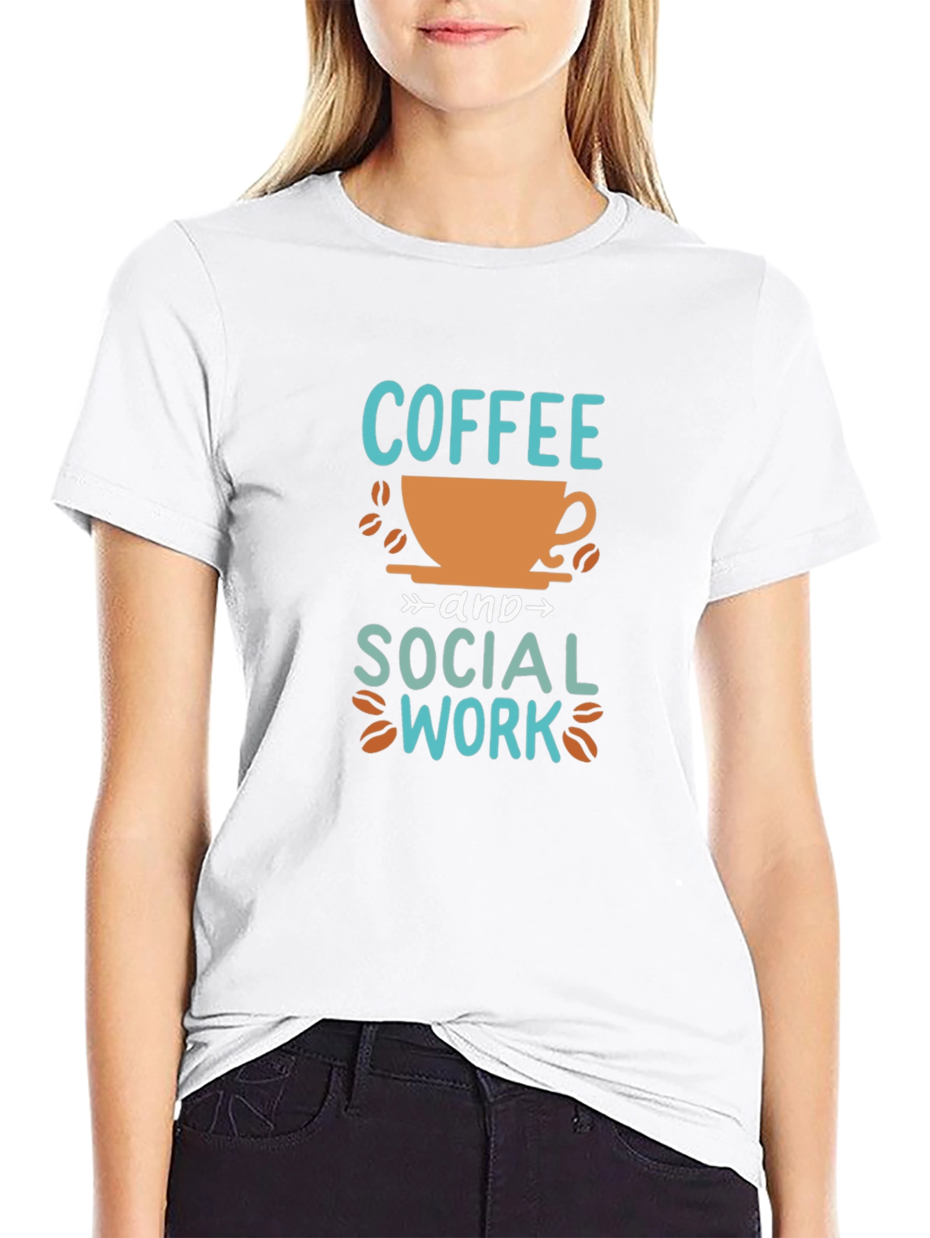 Black Coffee and Social Work T-Shirt view 9