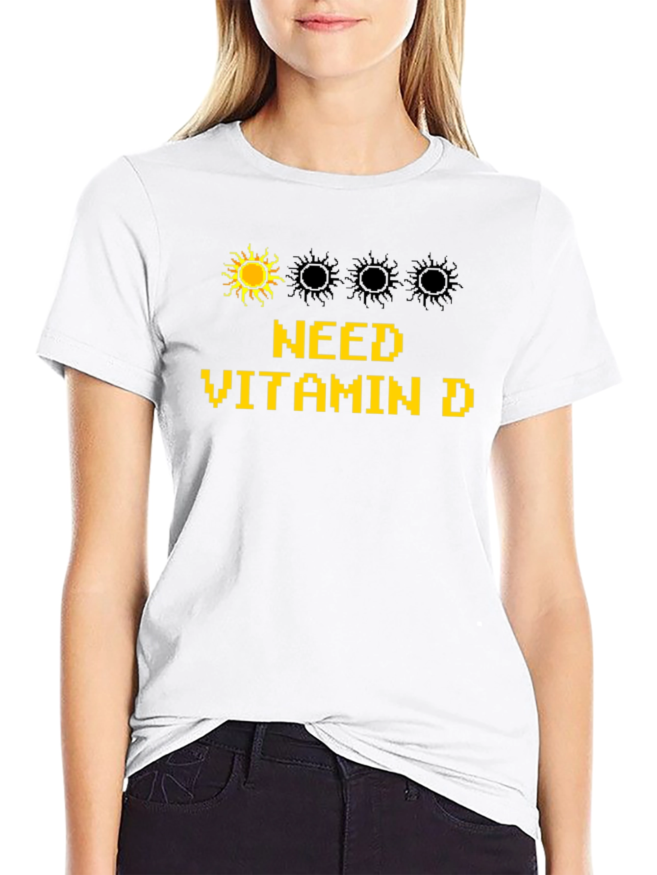 Black Need Vitamin D Black T-Shirt view 9