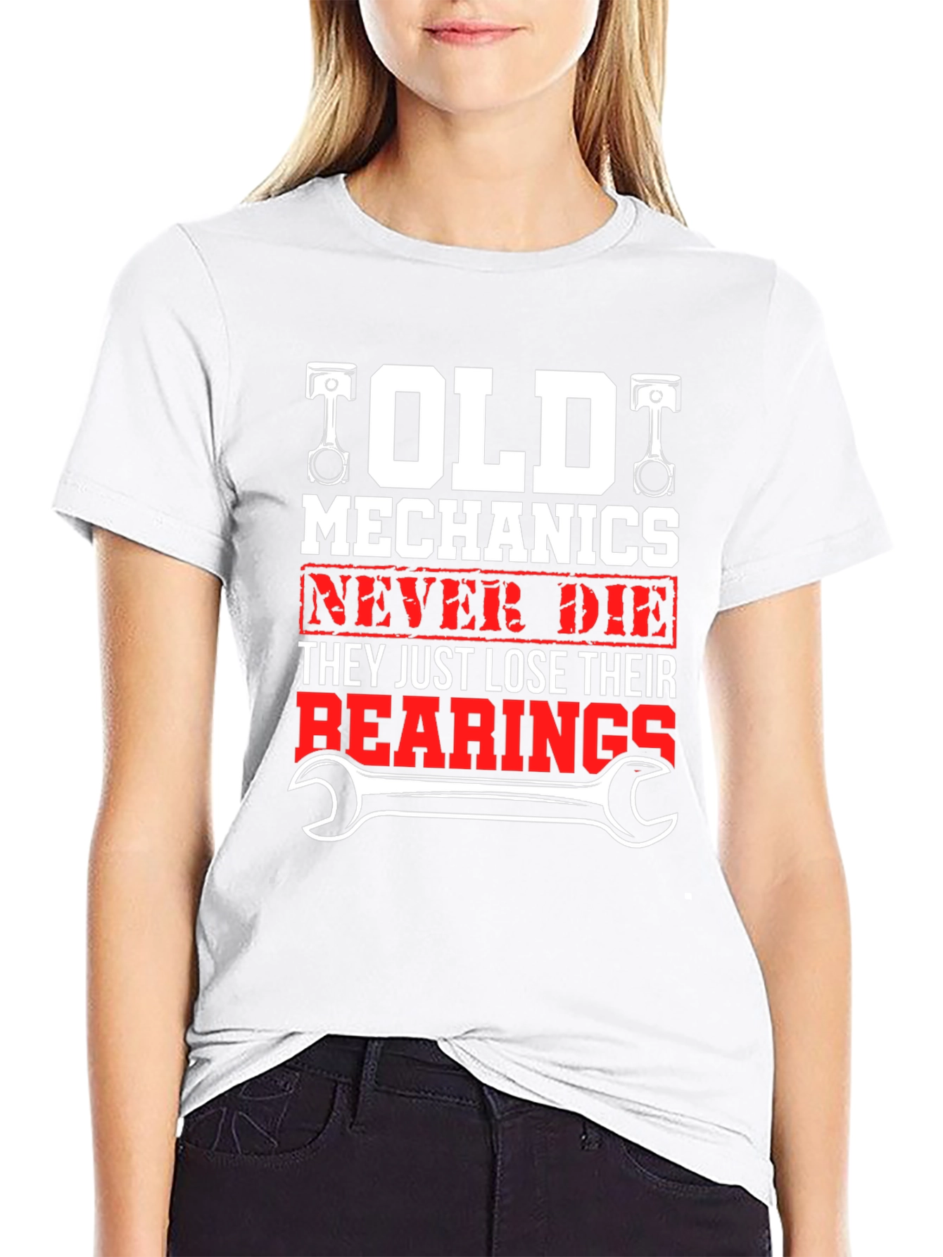 Black Old Mechanics T-Shirt - Never Die, Lose Bearings view 9