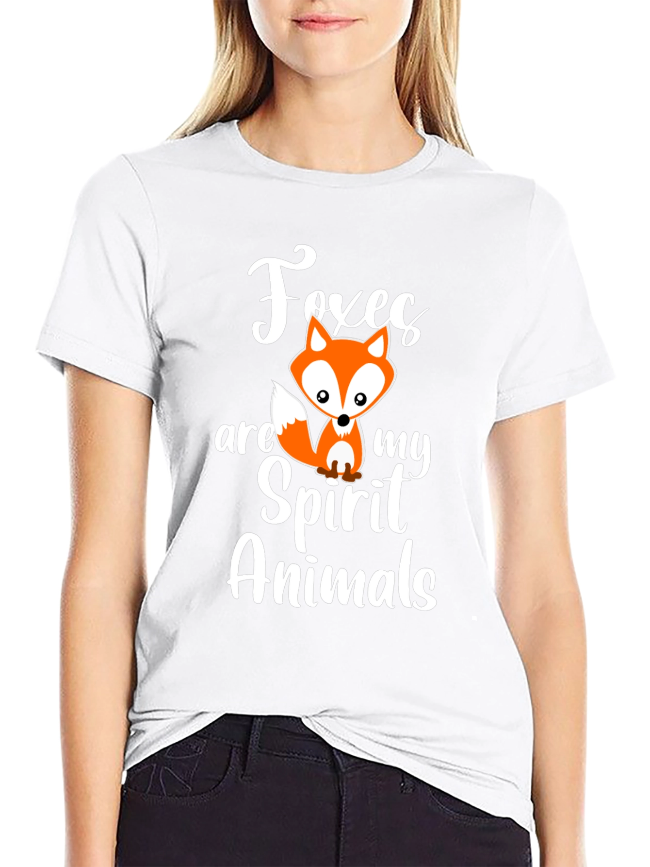 Black Foxes are My Spirit Animals Graphic Tee view 9