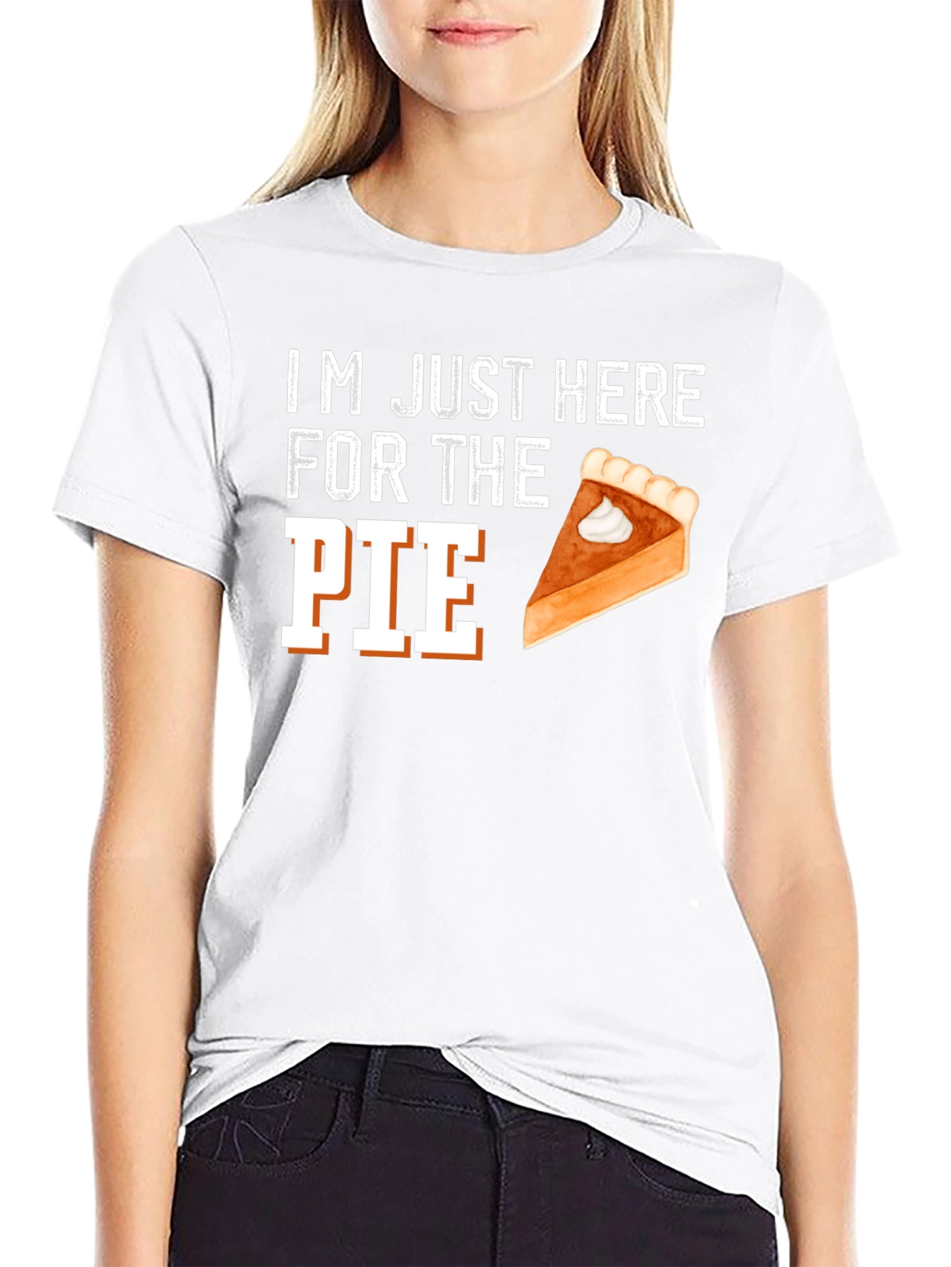 Black I'm Just Here For The Pie Thanksgiving T-Shirt view 9