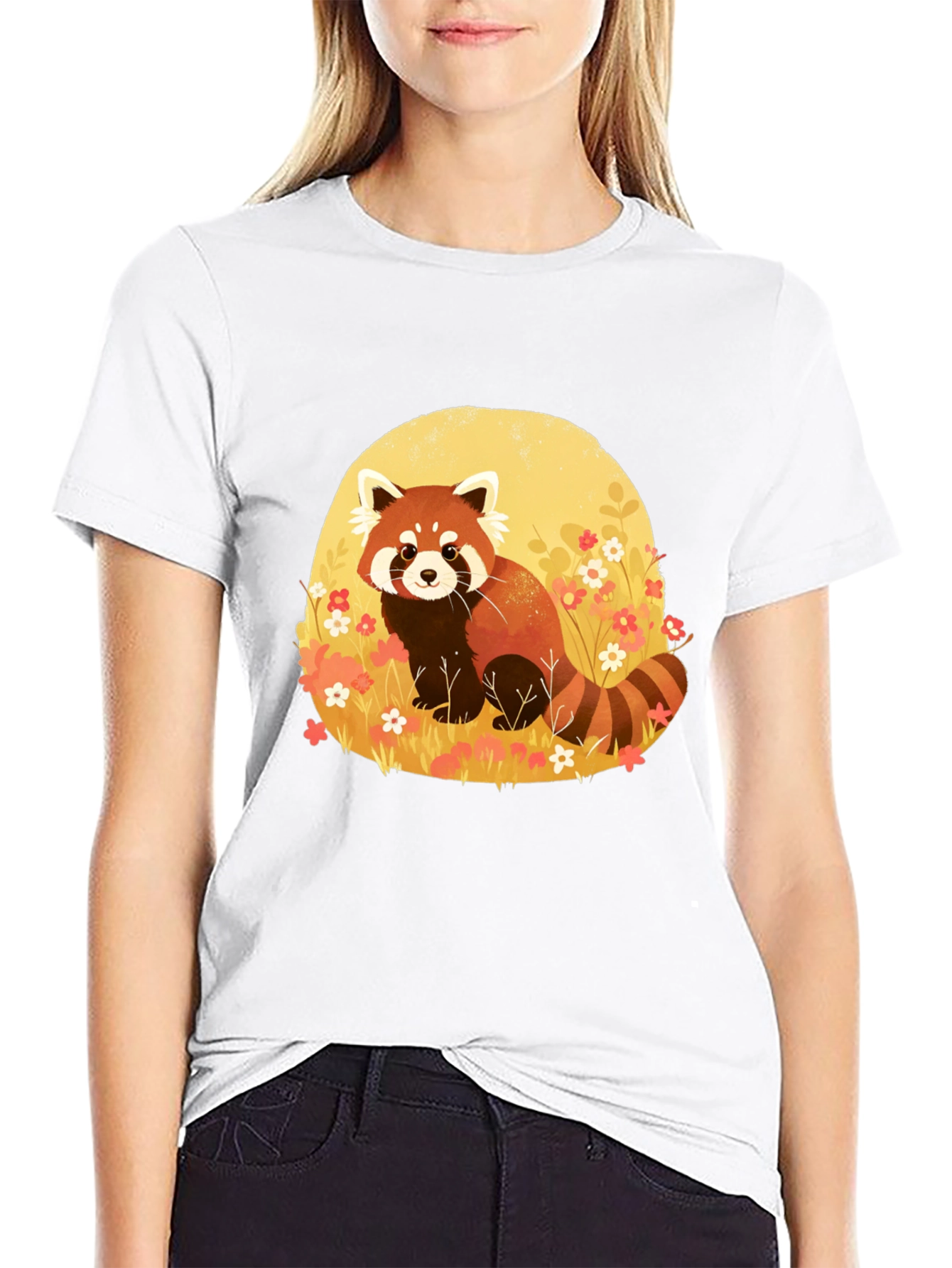 Black Red Panda Graphic Tee - Soft Cotton Blend view 9