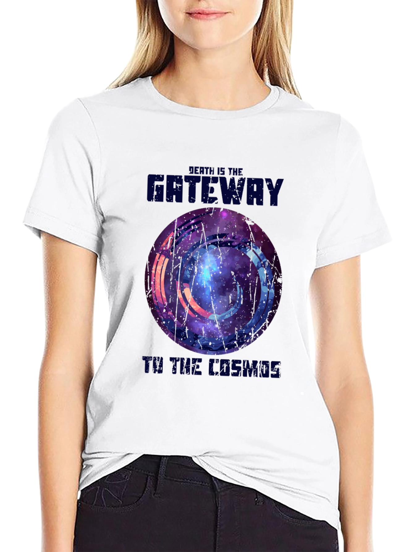 Black Death Is The Gateway To The Cosmos Black T-Shirt view 9