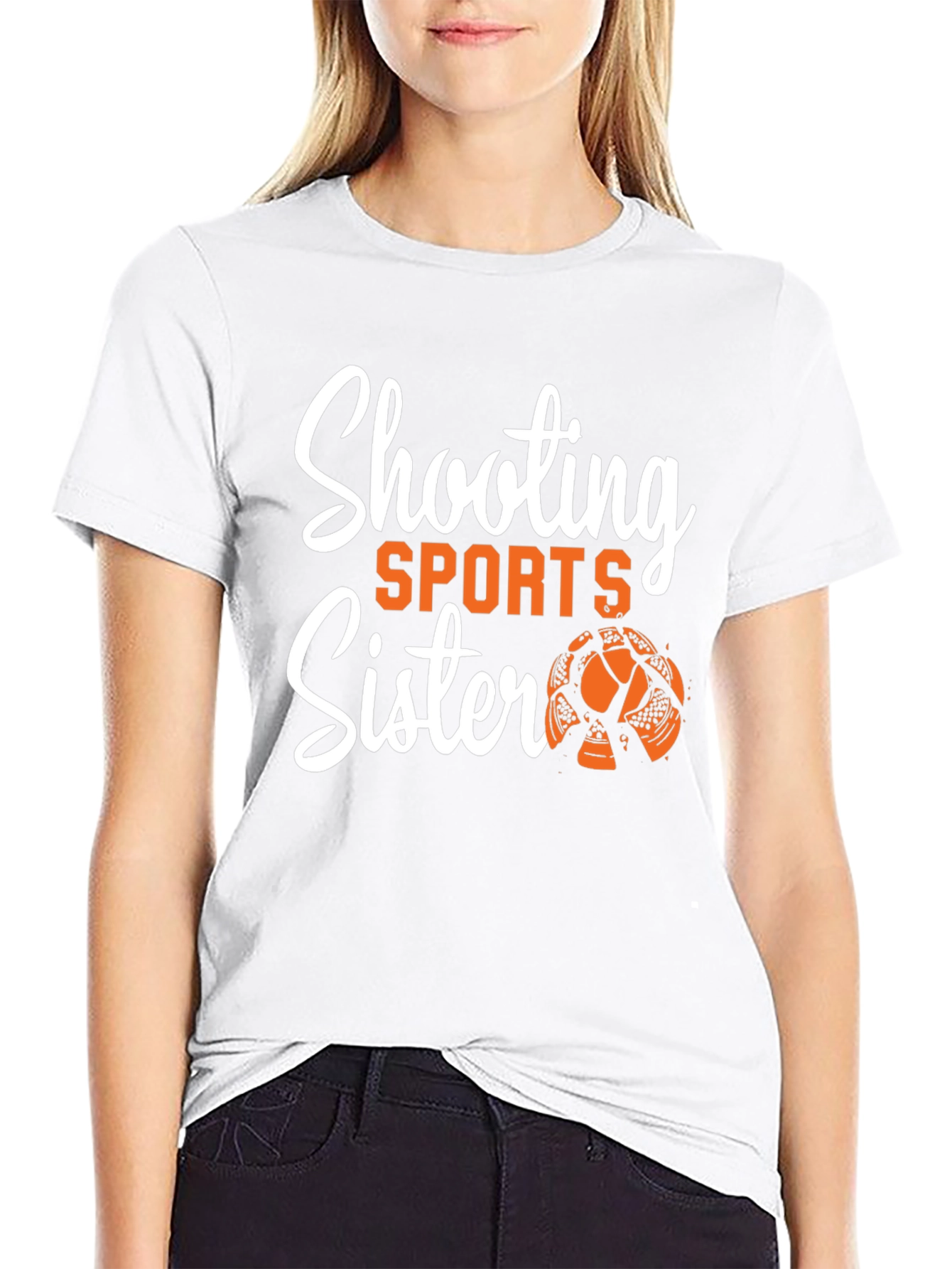 Black Shooting Sports Sister Graphic Tee view 9