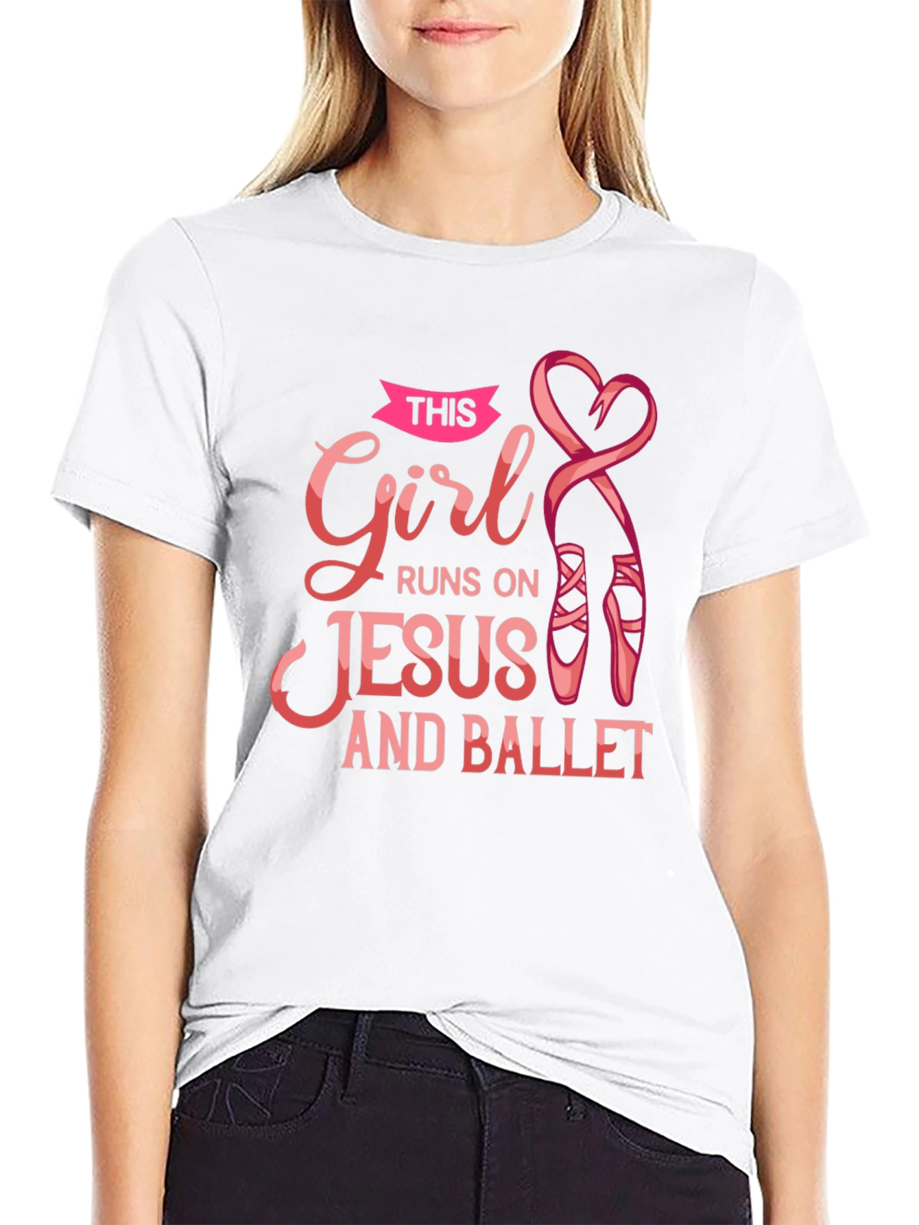 Black Girl Runs on Jesus and Ballet Black T-Shirt view 9
