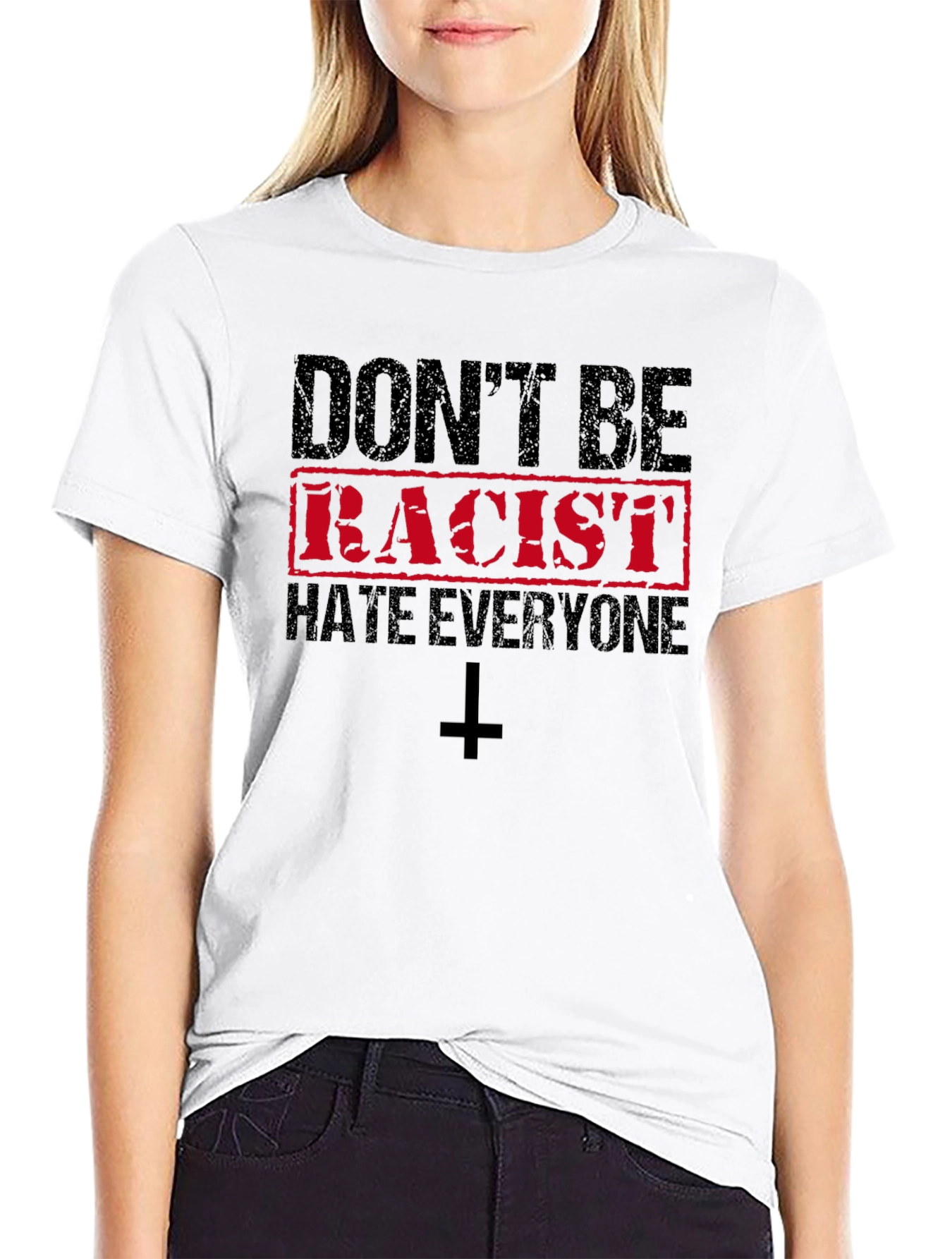 Black Don't Be Racist Hate Everyone T-Shirt view 9