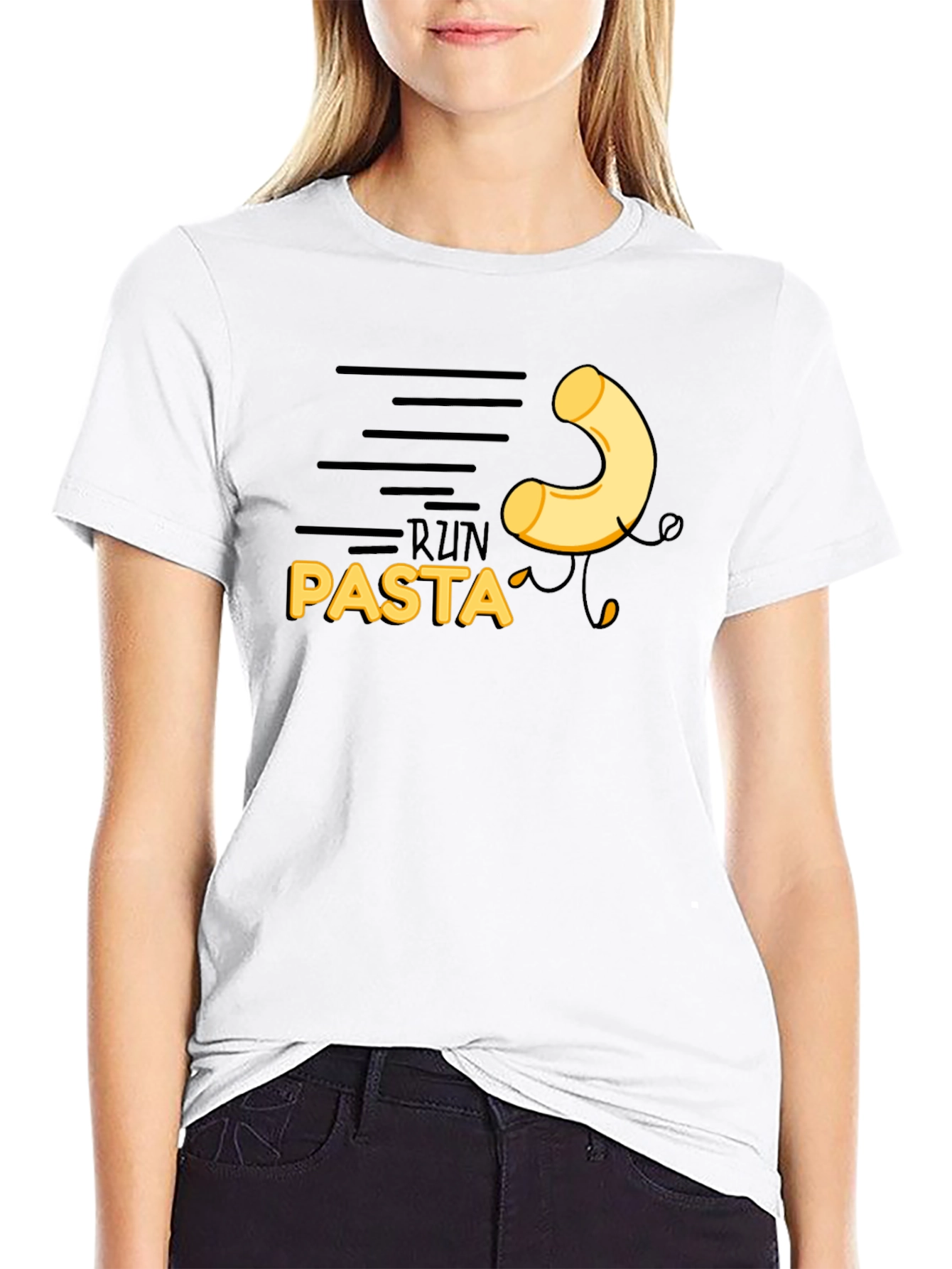 Black Run Pasta Black T-Shirt view 9