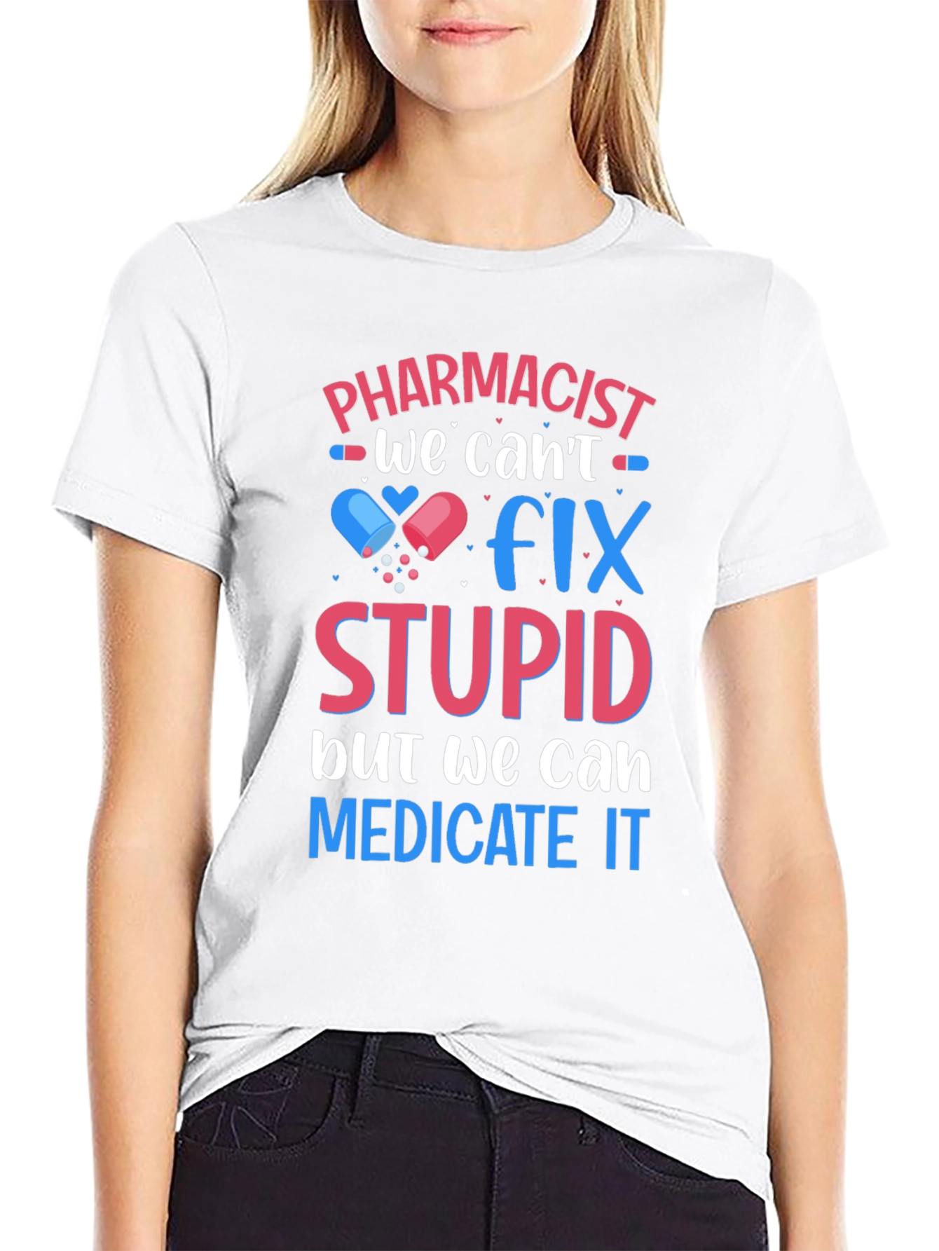 Black Pharmacist Fix Stupid T-Shirt view 9