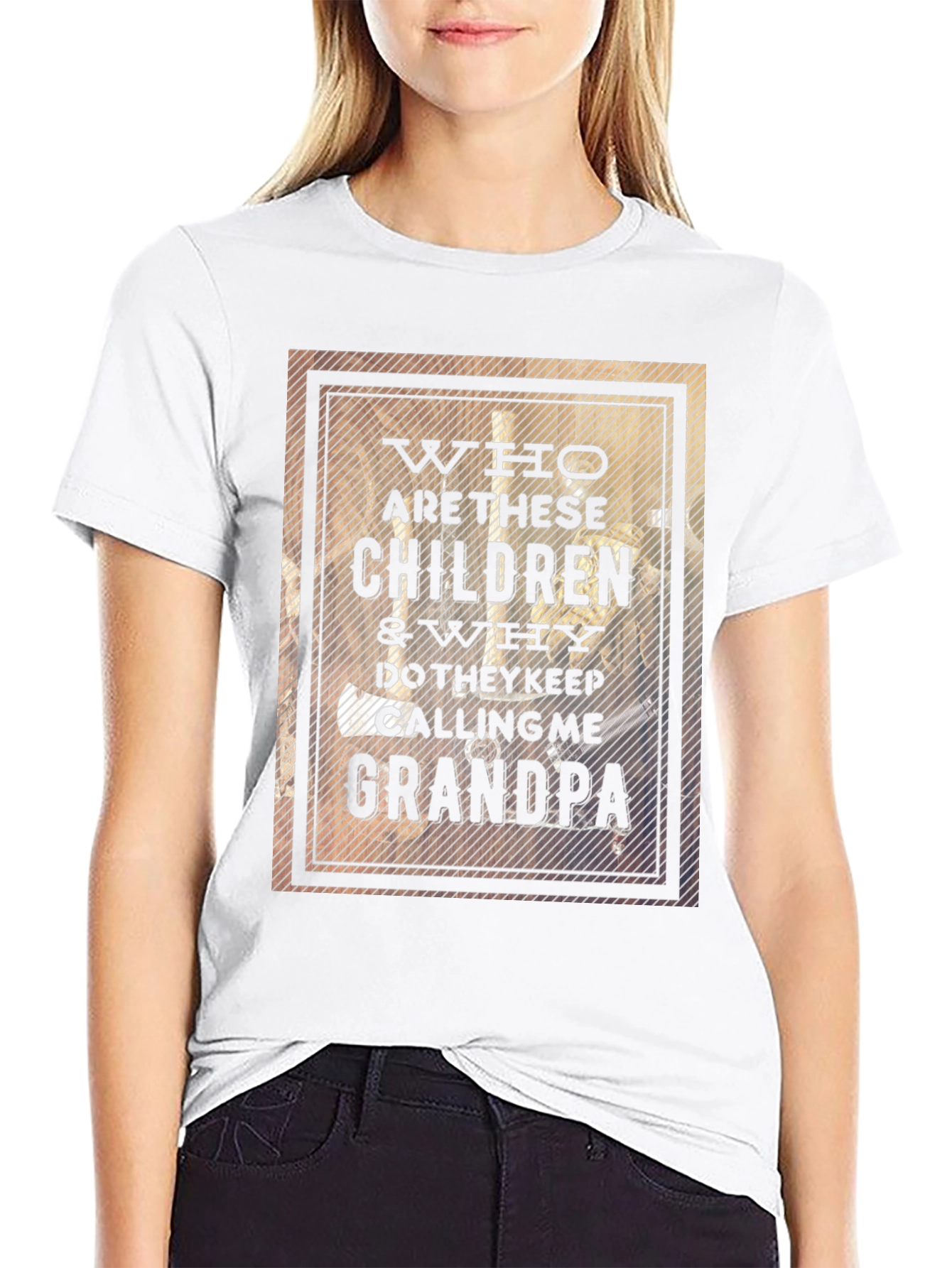 Black Who Are These Children? Grandpa T-Shirt view 9