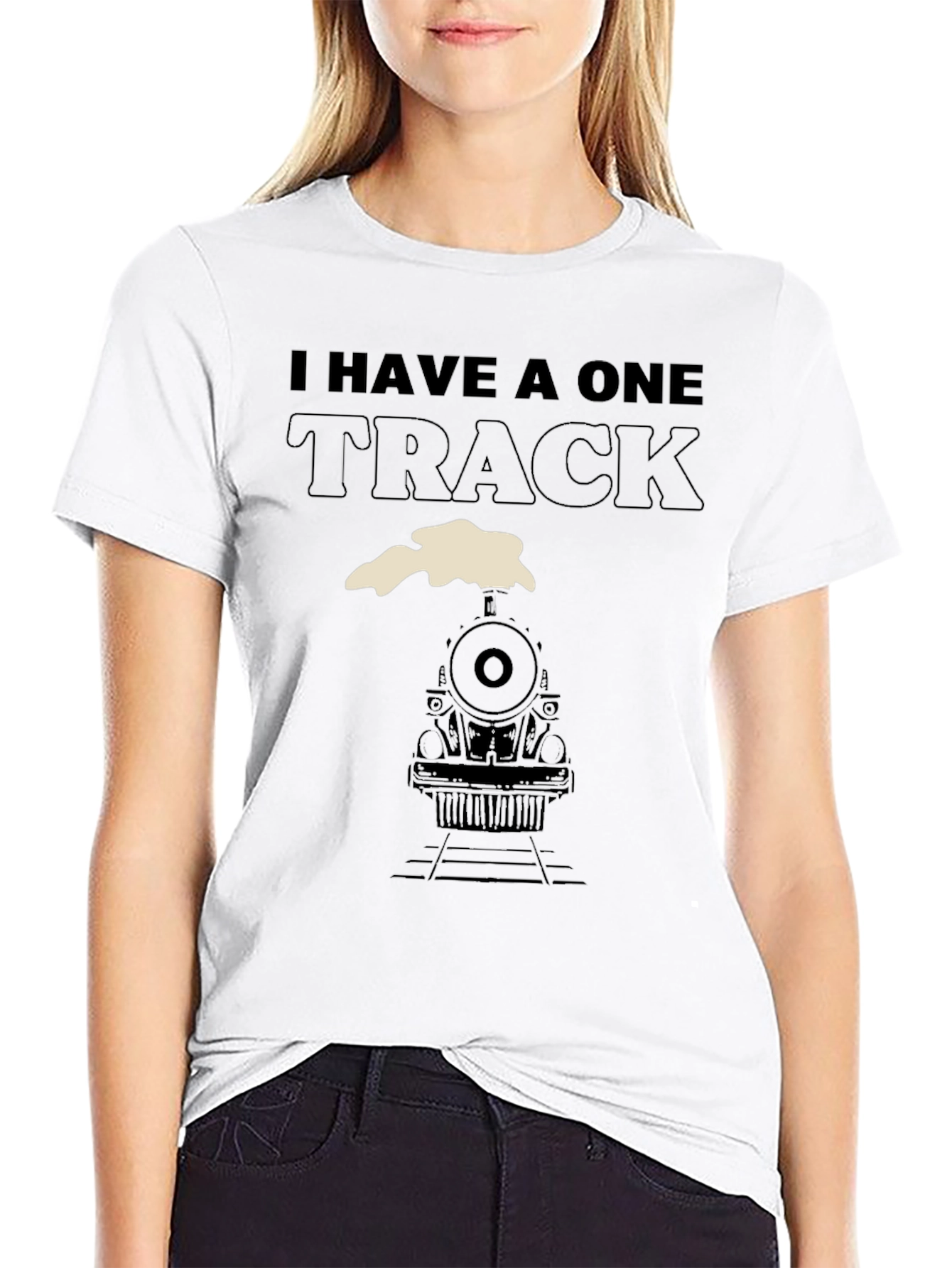 Black One Track Mind Train T-Shirt view 9