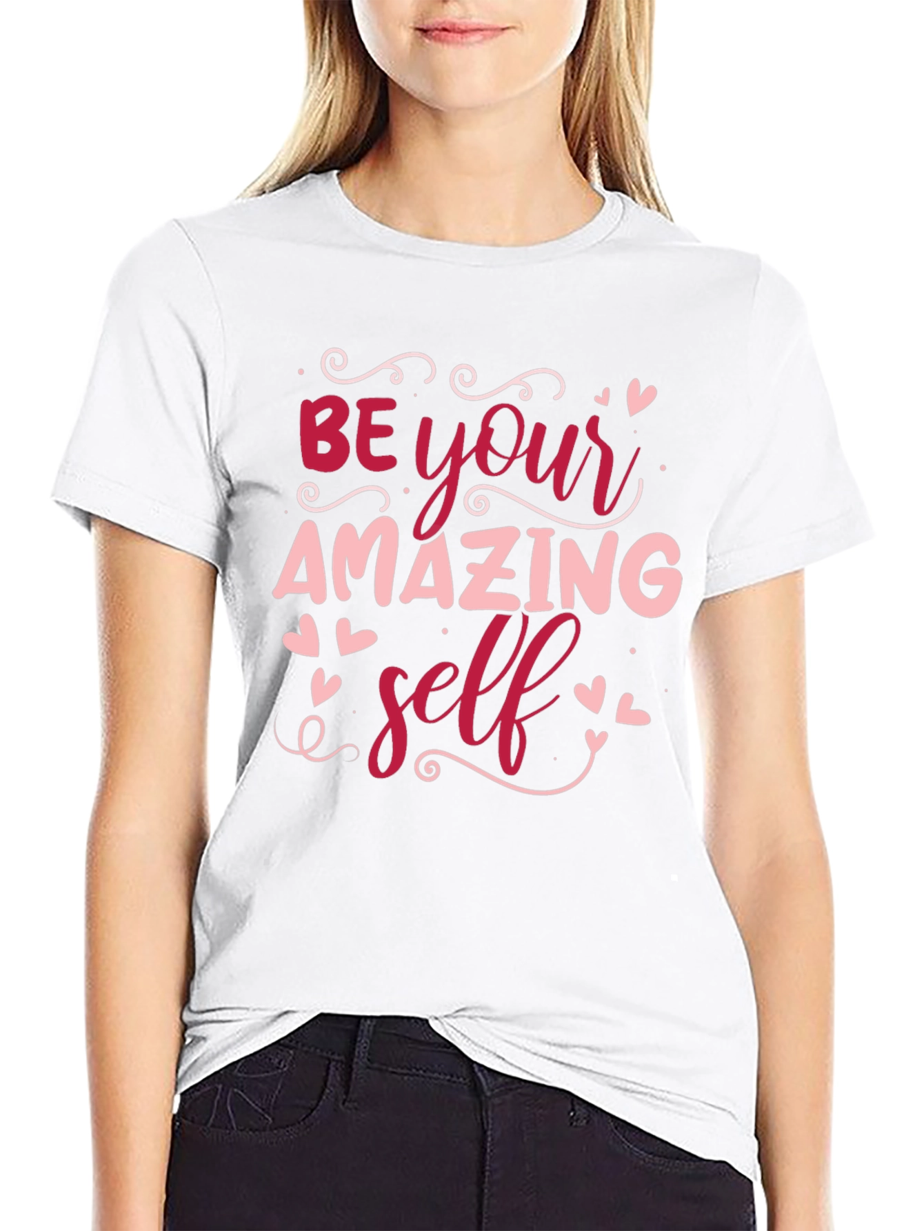 Black Be Your Amazing Self Black T-Shirt view 9
