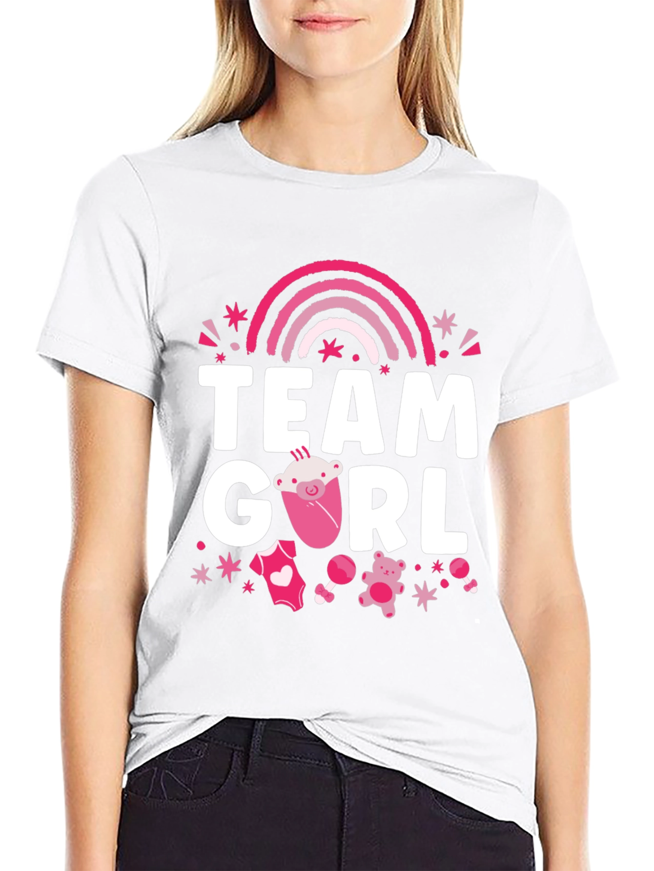 Team Girl Baby Shower T-Shirt - 9