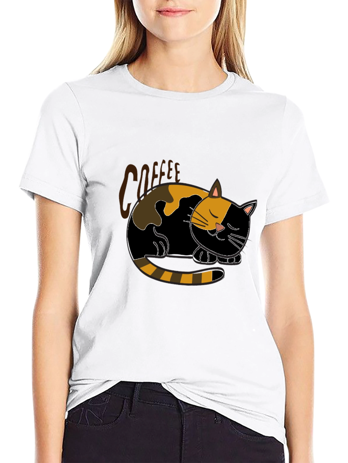 Black Coffee Cat Nap Black T-Shirt - Relaxed Fit view 9