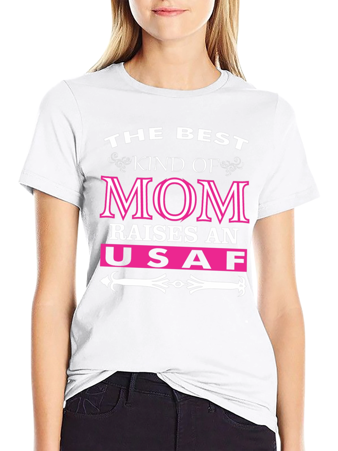 Black The Best Kind of Mom Raises USAF T-Shirt view 9