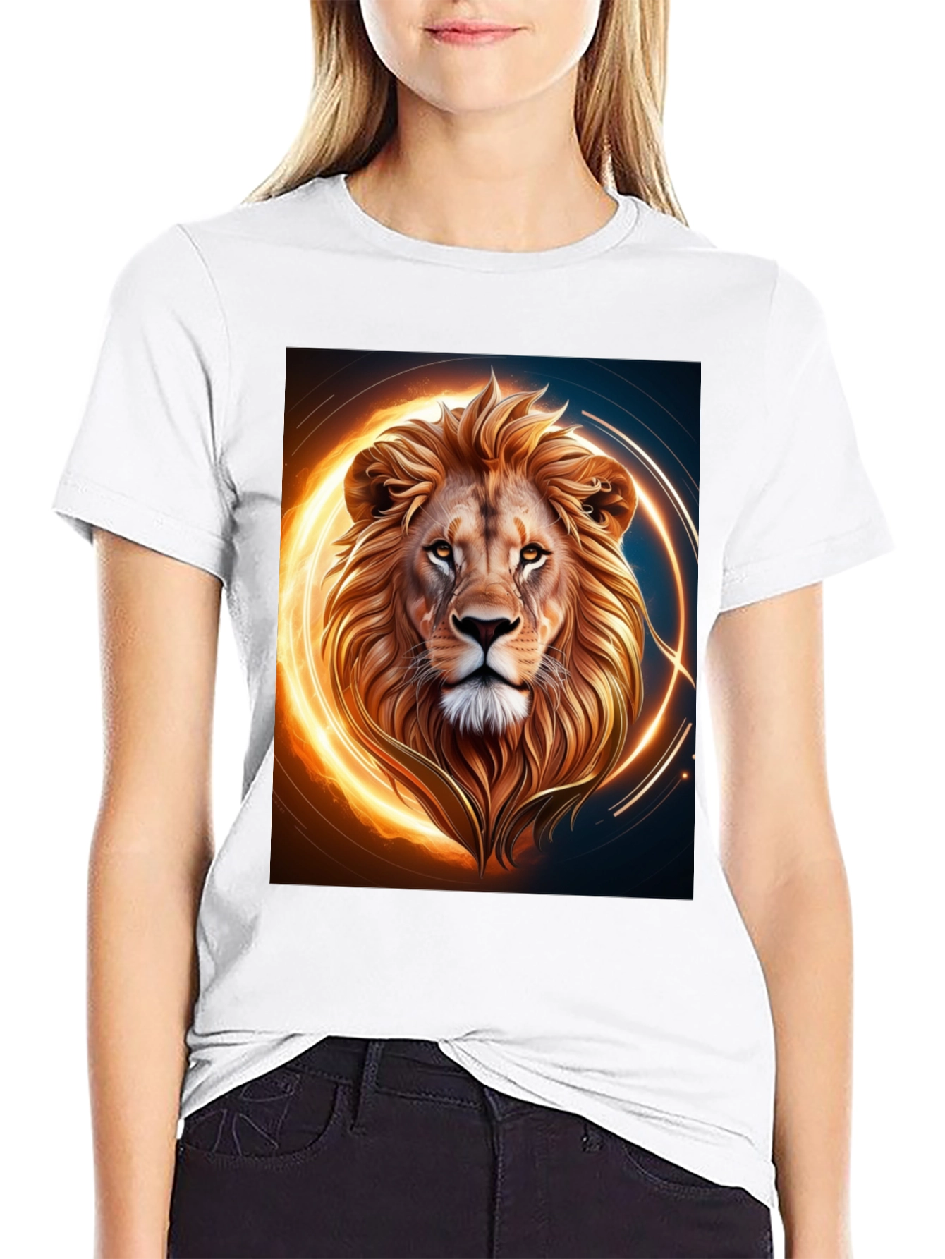Black Lion Graphic Tee - Bold & Striking Design view 9