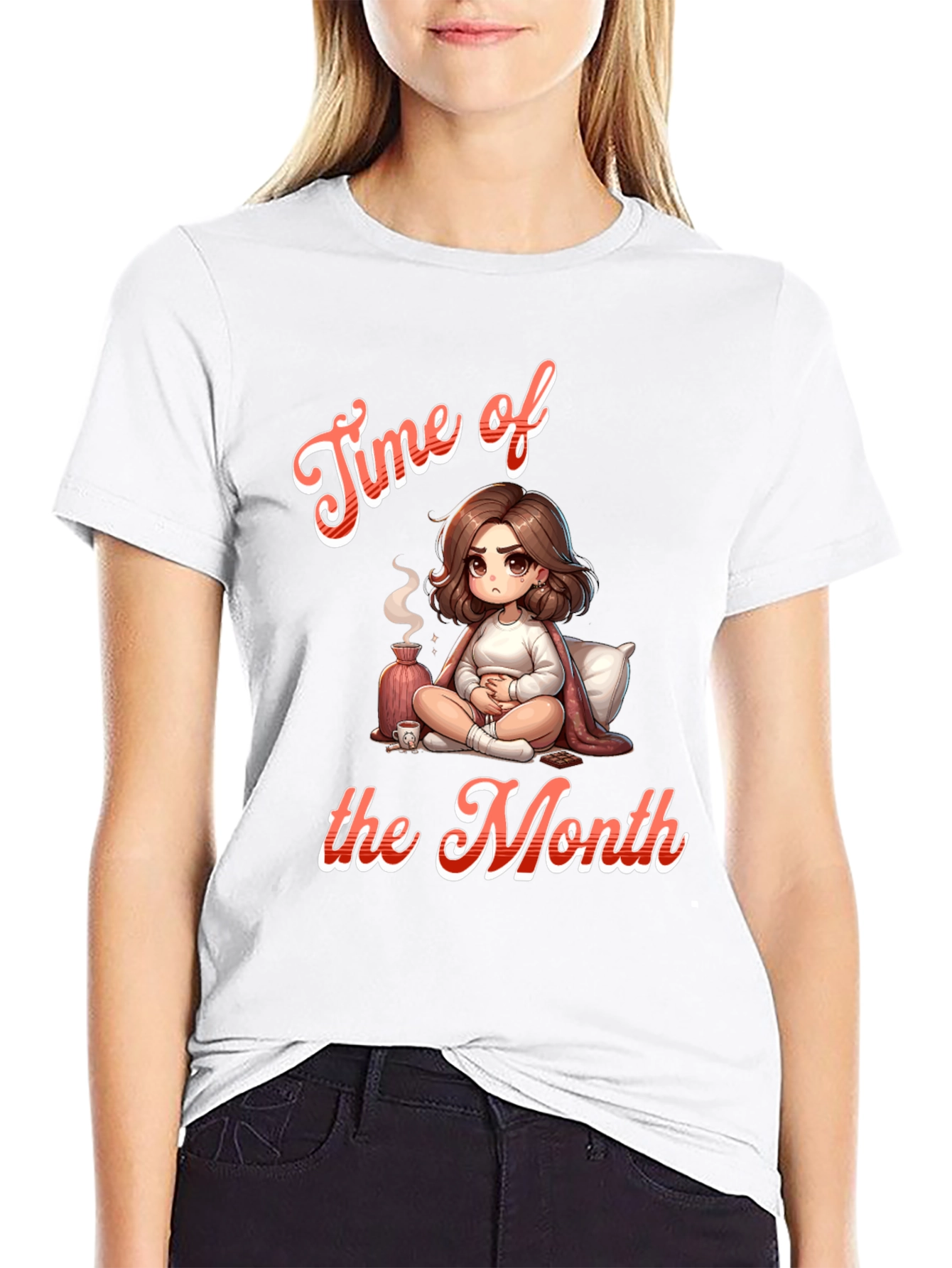 Black Time of the Month Graphic Tee view 9