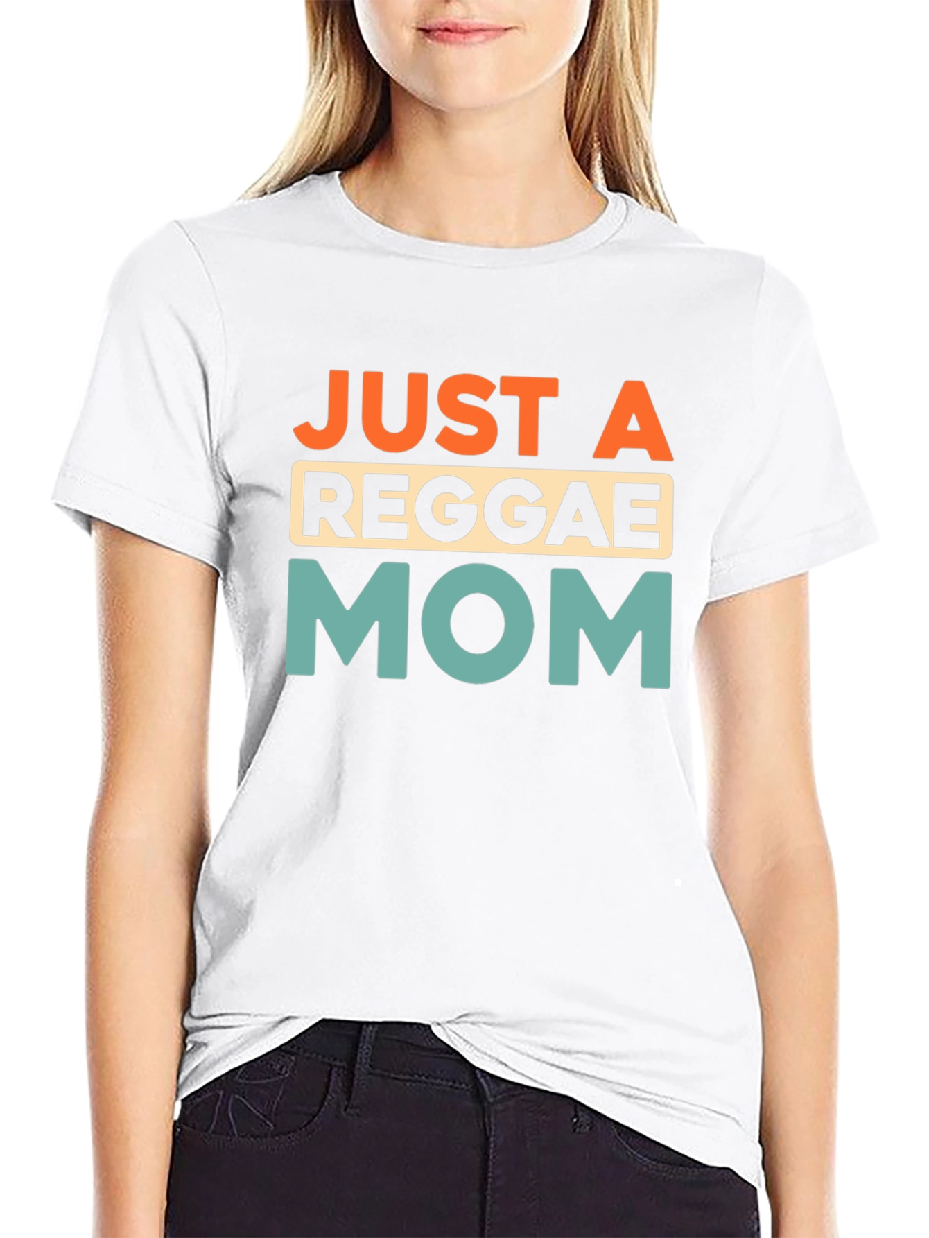 Black Just A Reggae Mom Graphic Tee - Black view 9
