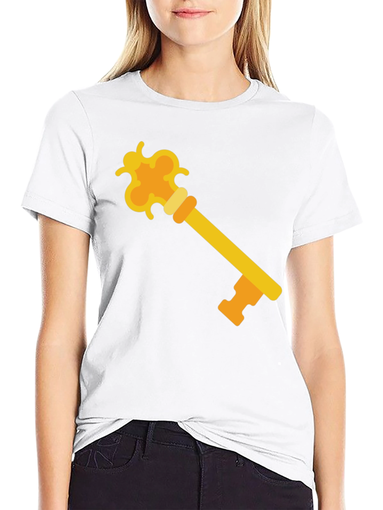 Black Golden Key Graphic Tee - Unlock Your Style! view 9