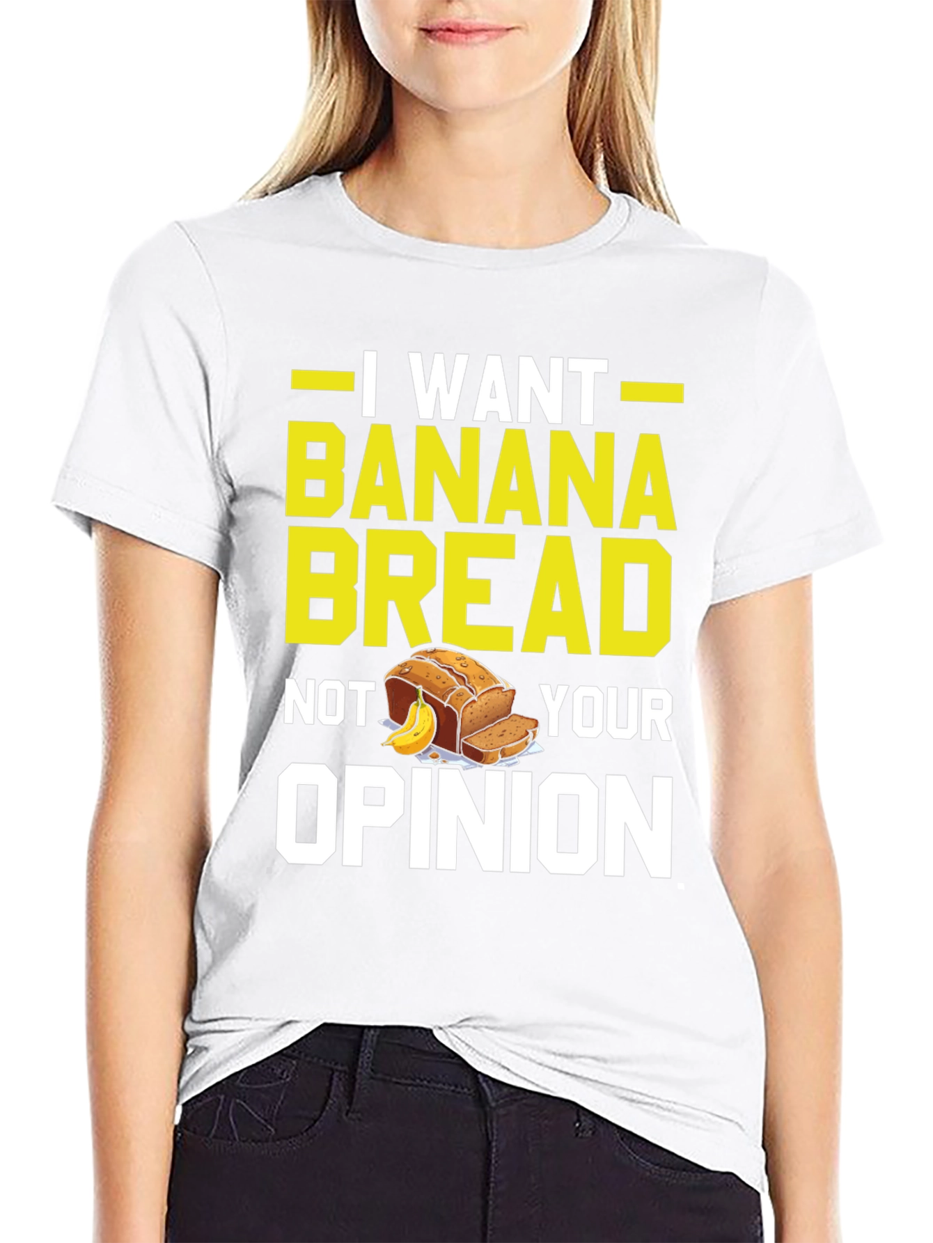 Black I Want Banana Bread Funny T-Shirt view 9