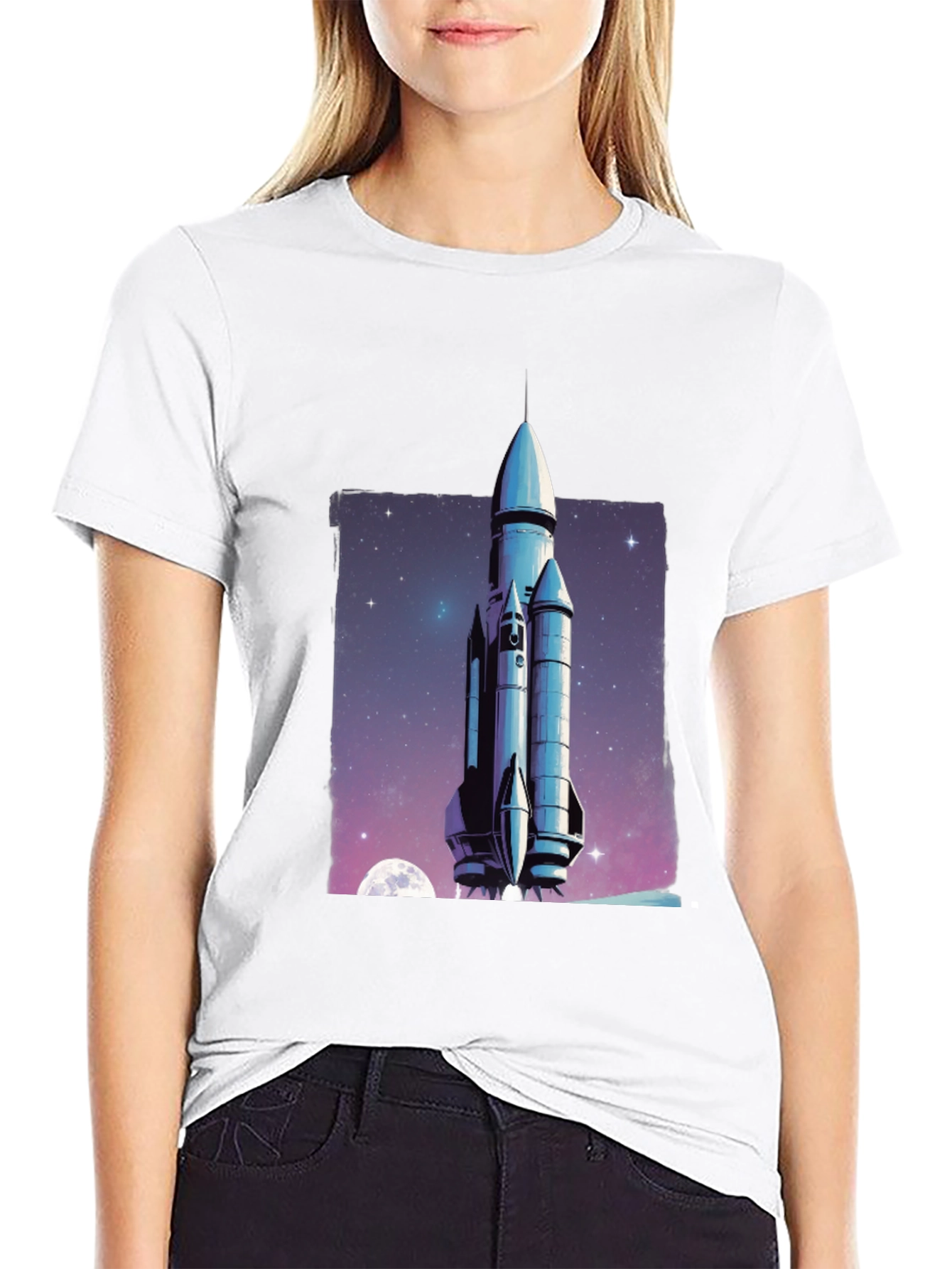 Black Rocket Launch Graphic T-Shirt view 9
