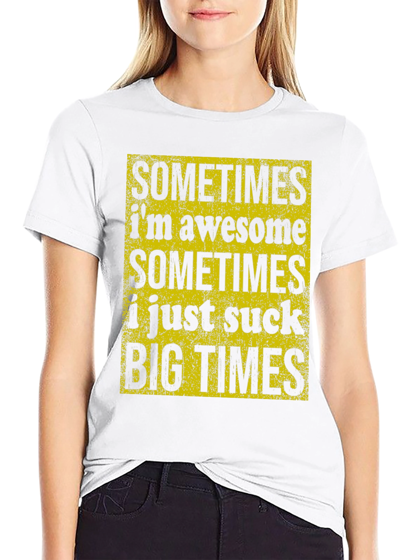 Black Sometimes I'm Awesome T-Shirt view 9