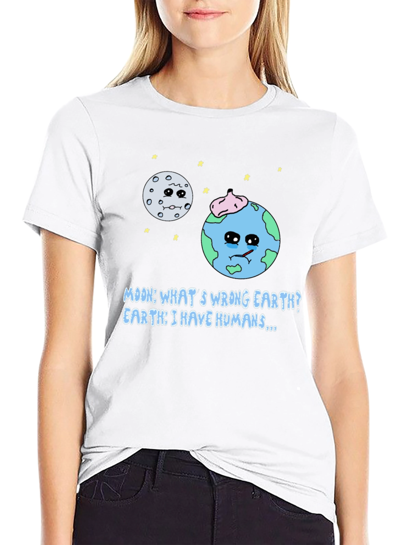 Black Earth's Lament T-Shirt - Funny Planet Design view 9