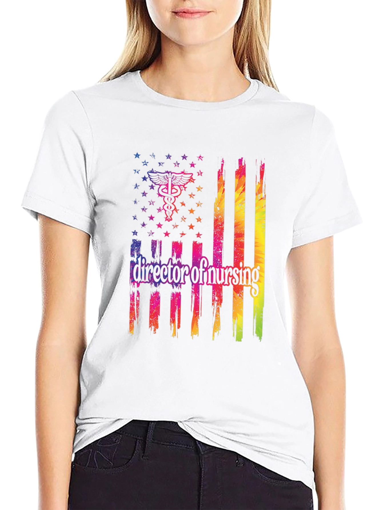 Director of Nursing American Flag Graphic Tee - 9