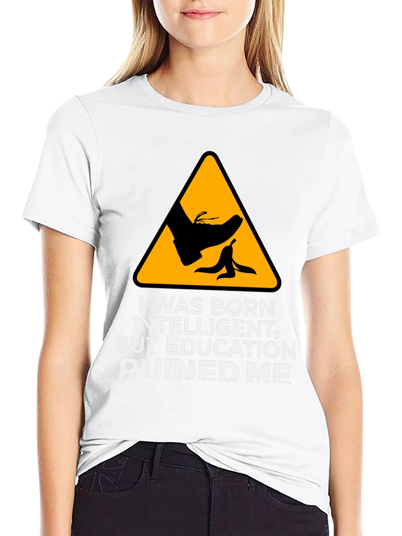 Black Funny "Education Ruined Me" Graphic Tee view 9