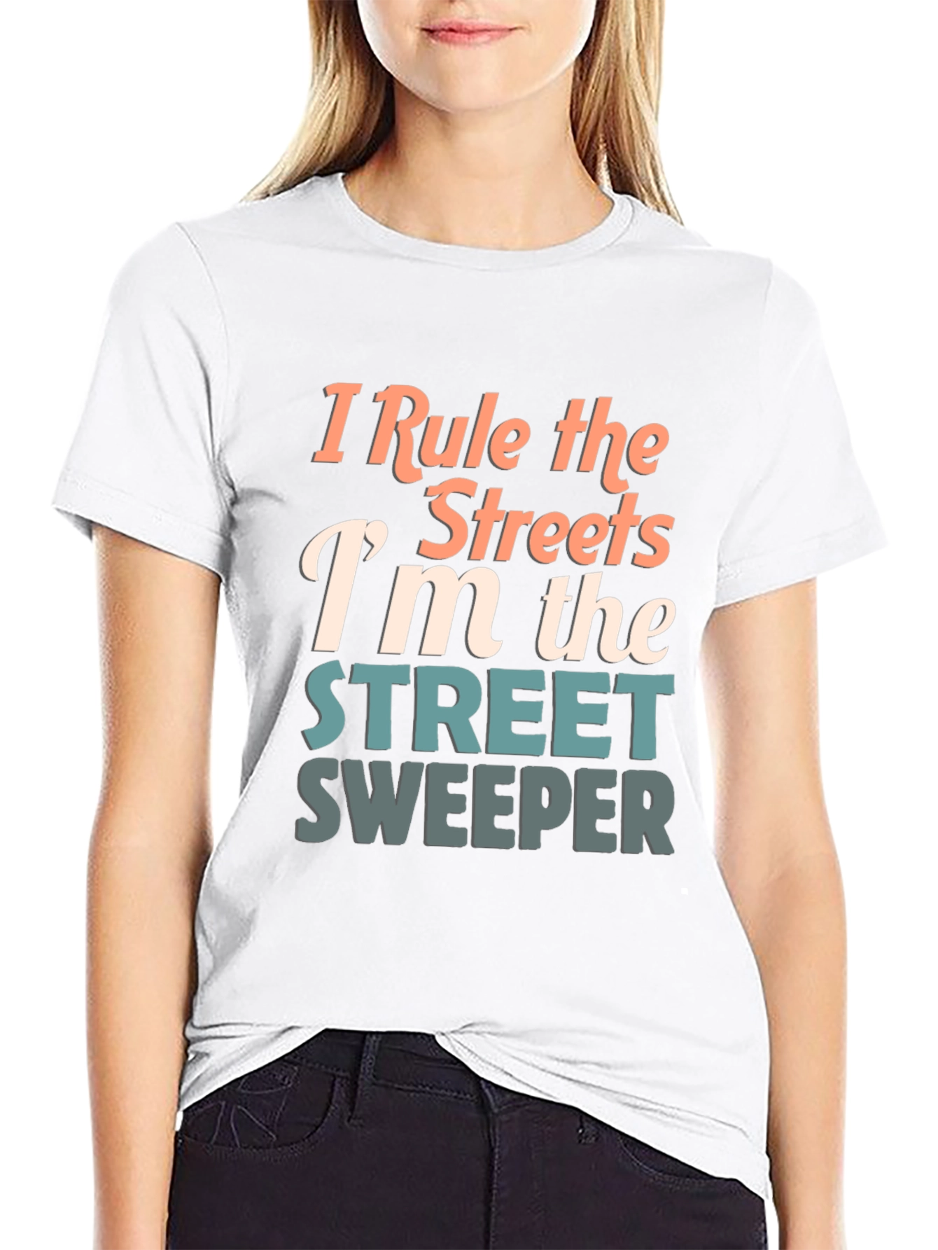 Black Street Sweeper Graphic Tee - "I Rule the Streets" view 9