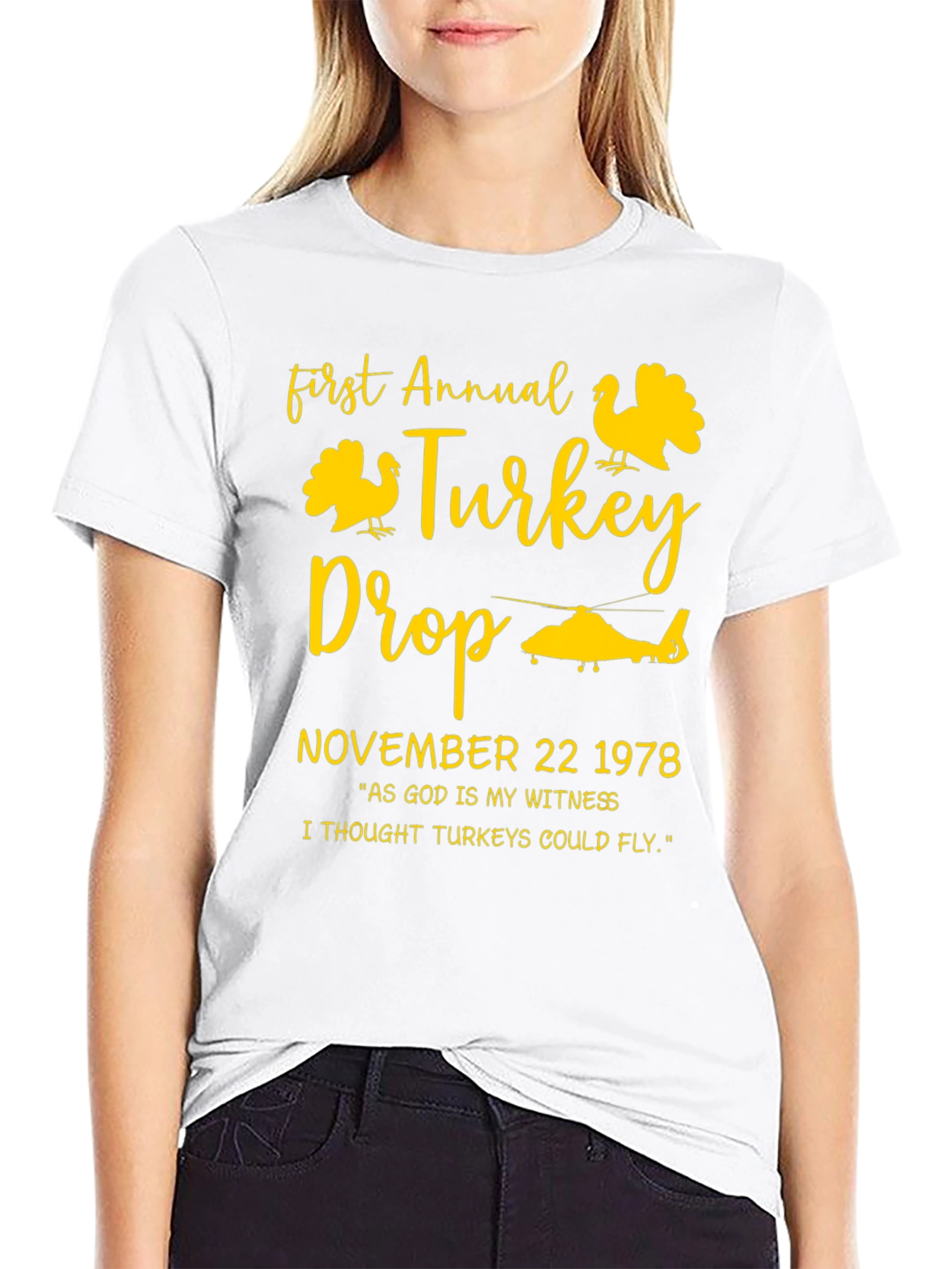 Black First Annual Turkey Drop T-Shirt - November 22 1978 view 9