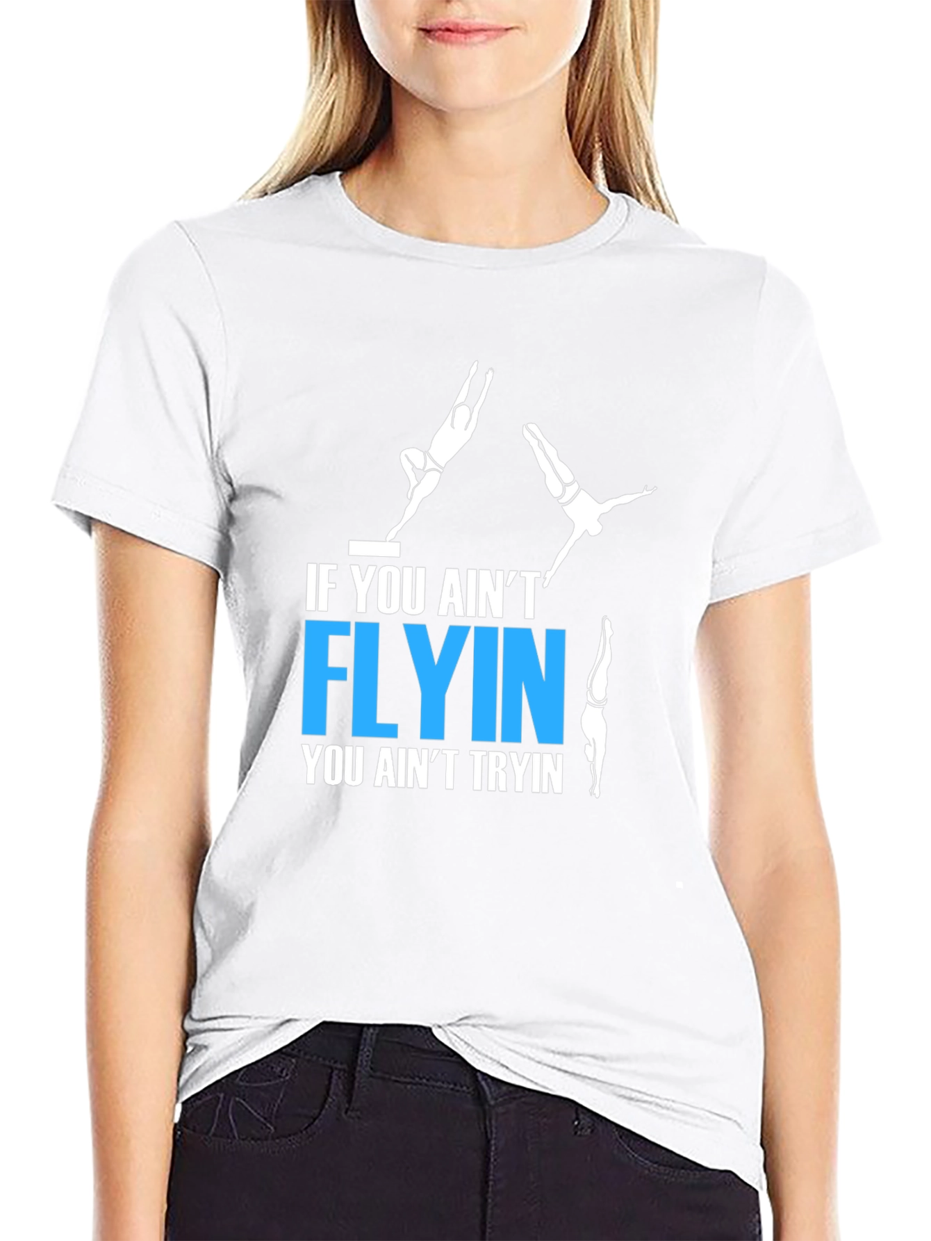 Black If You Ain't Flyin' T-Shirt view 9