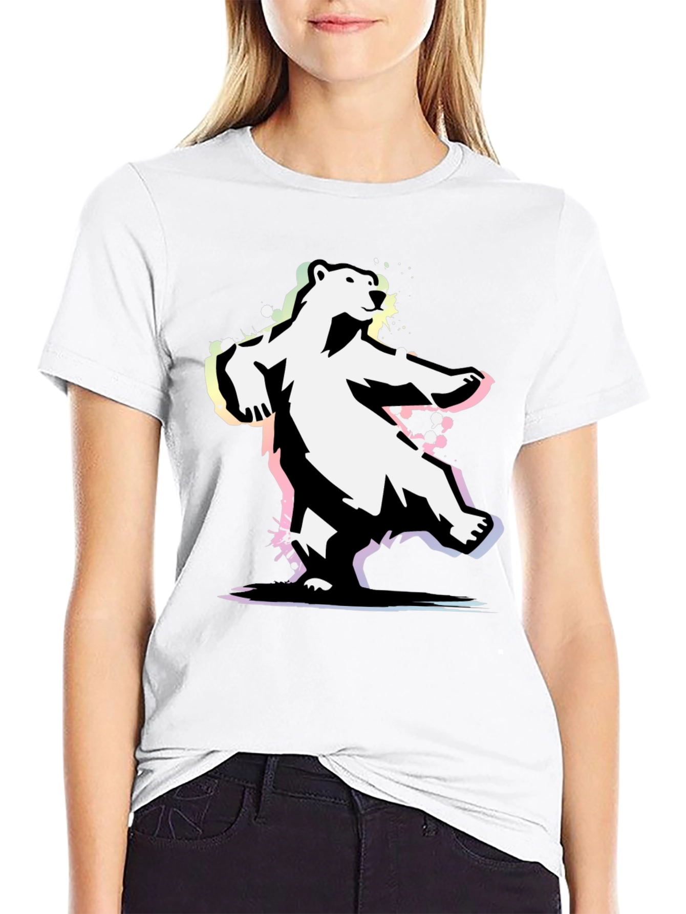 Black Cool Bear Graphic Tee - Black T-Shirt view 9