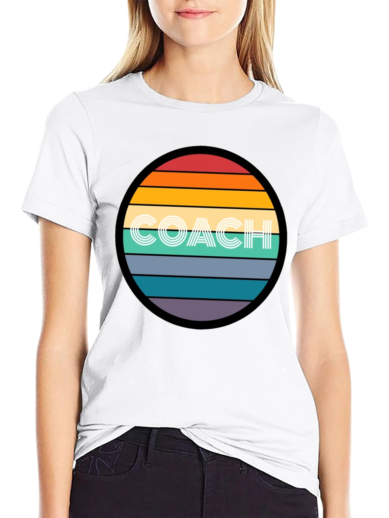 Black Retro Sunset Coach T-Shirt - Vintage Style Tee view 9