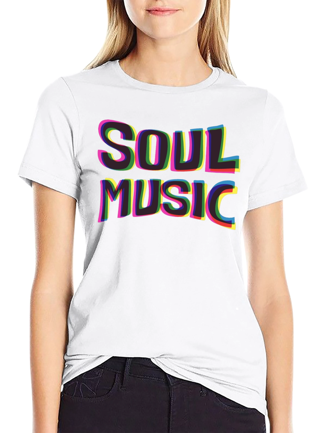 Black Soul Music Graphic T-Shirt - Retro Style view 9